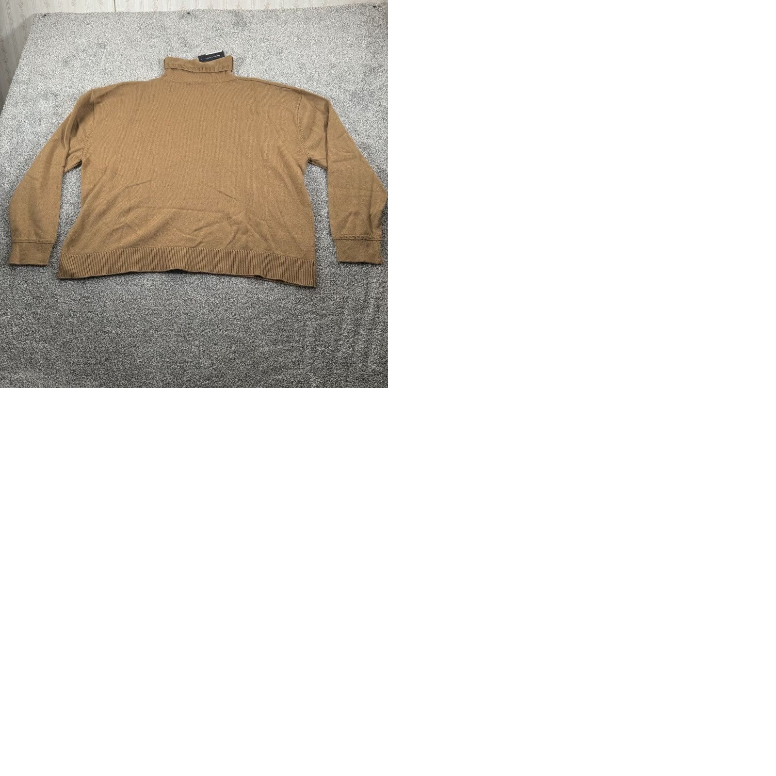 Tommy Hilfiger Tommy Hilfiger Sweater Womens XL Relaxed Fit Mockneck Academia Preppy Tan Size XL / US 12-14 / IT 48-50 - 9 Thumbnail