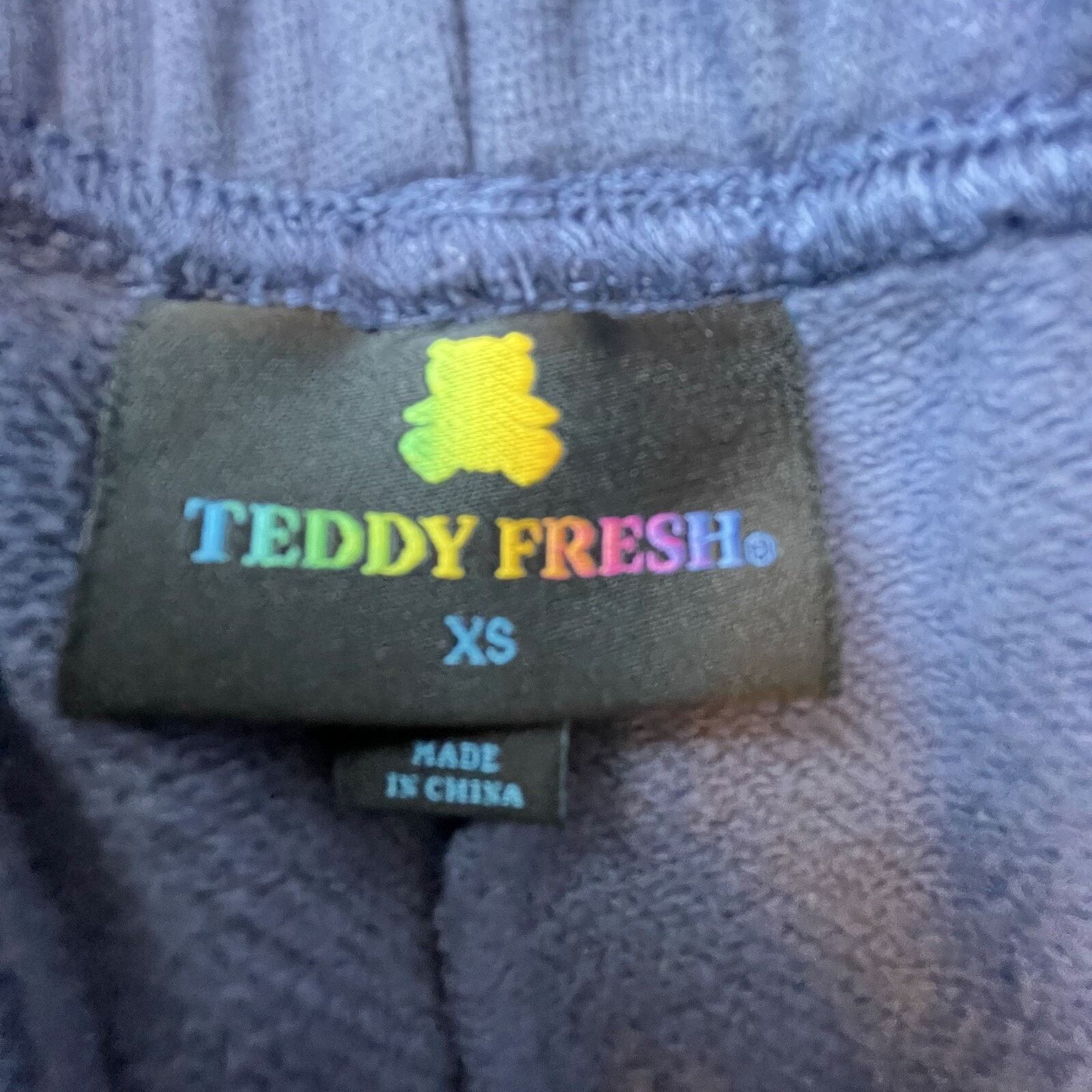 Teddy Fresh Teddy Fresh Sweat Shorts Extra Small Blue Cotton Embroidered Size US 26 / EU 42 - 7 Thumbnail