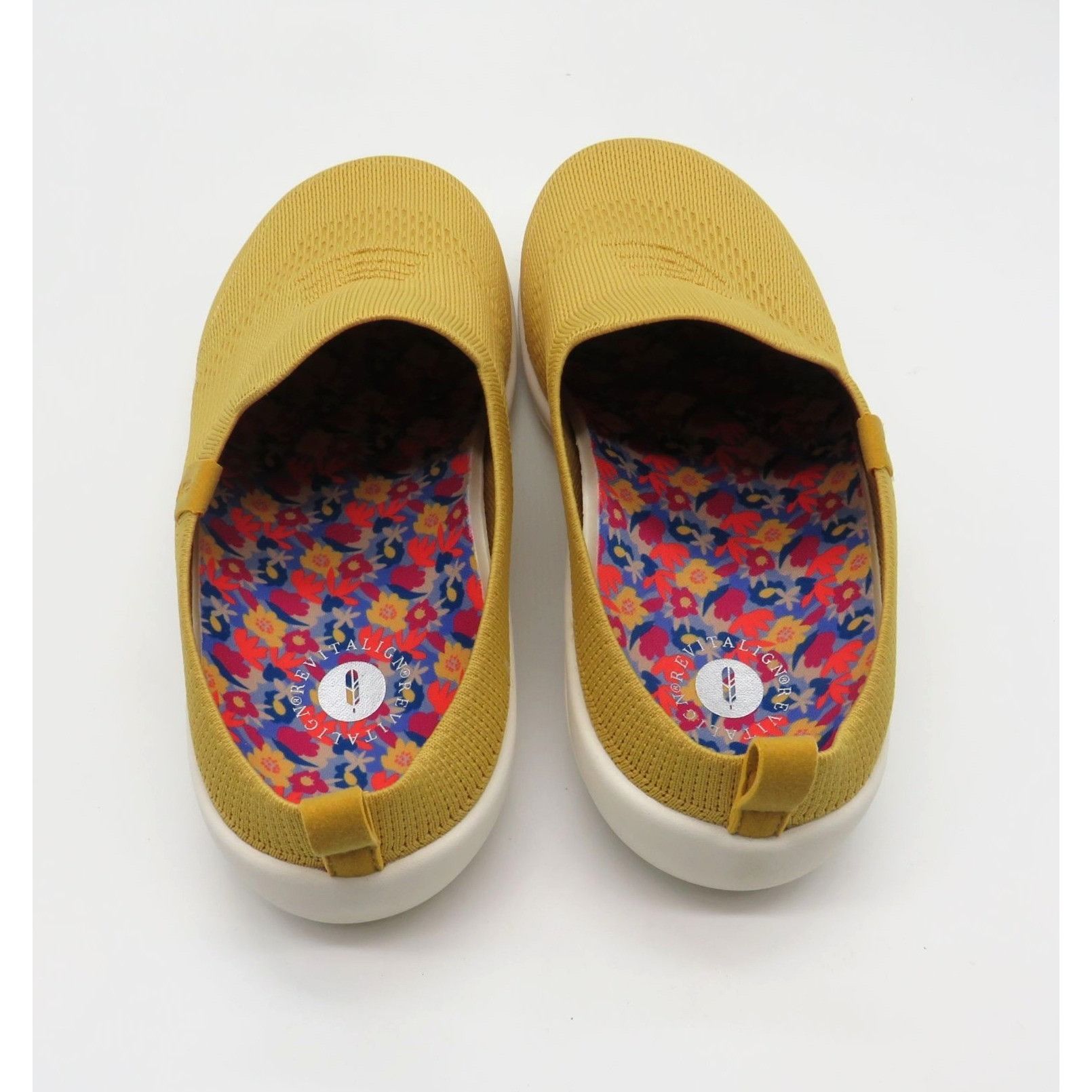 Other Revitalign Women's Yellow Slip-On Knit Sneakers Floral Insol Size US 9.5 / IT 39.5 - 3 Thumbnail