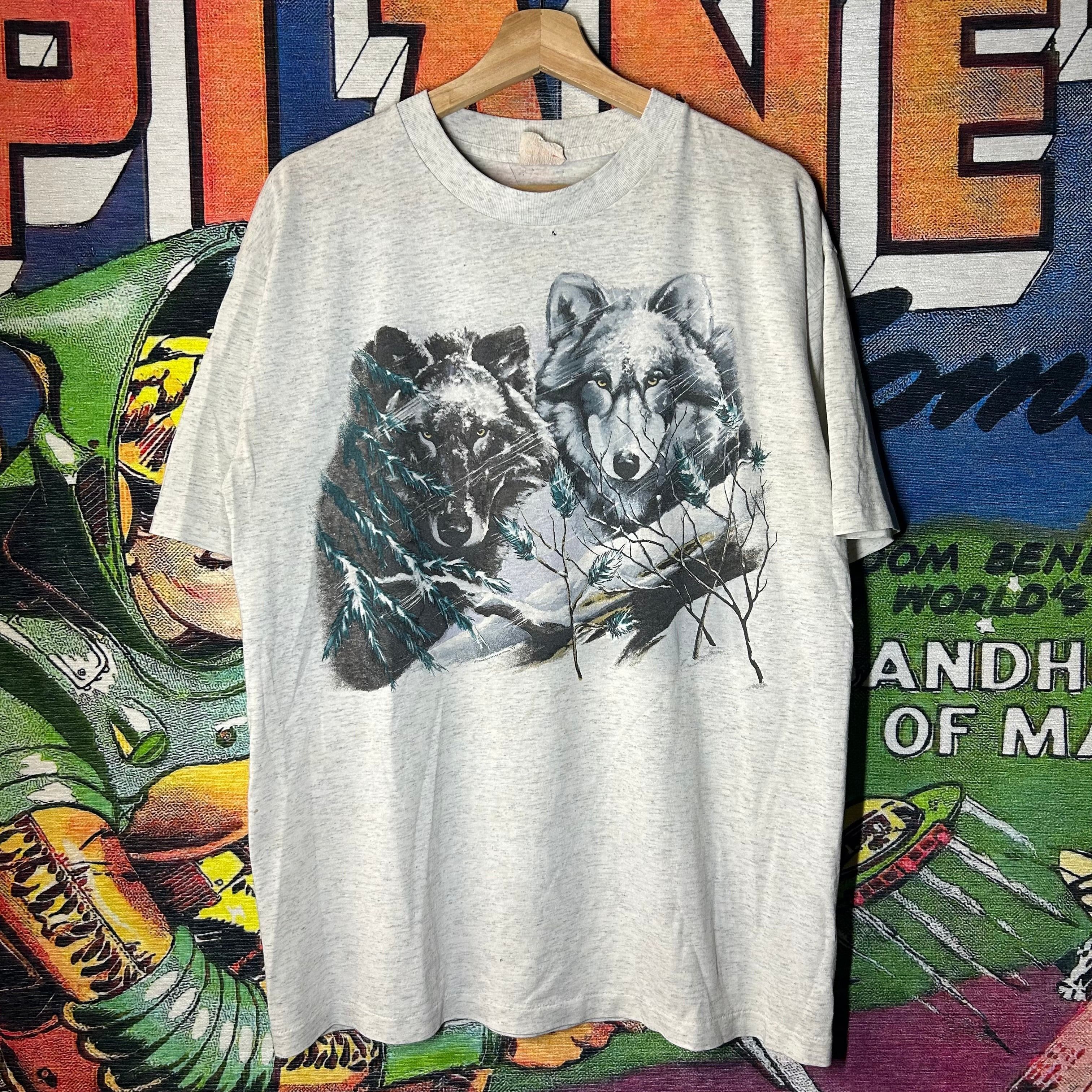 Vintage Vintage 90s Snow Wolves Tee Size XL Size US XL / EU 56 / 4 - 1 Thumbnail