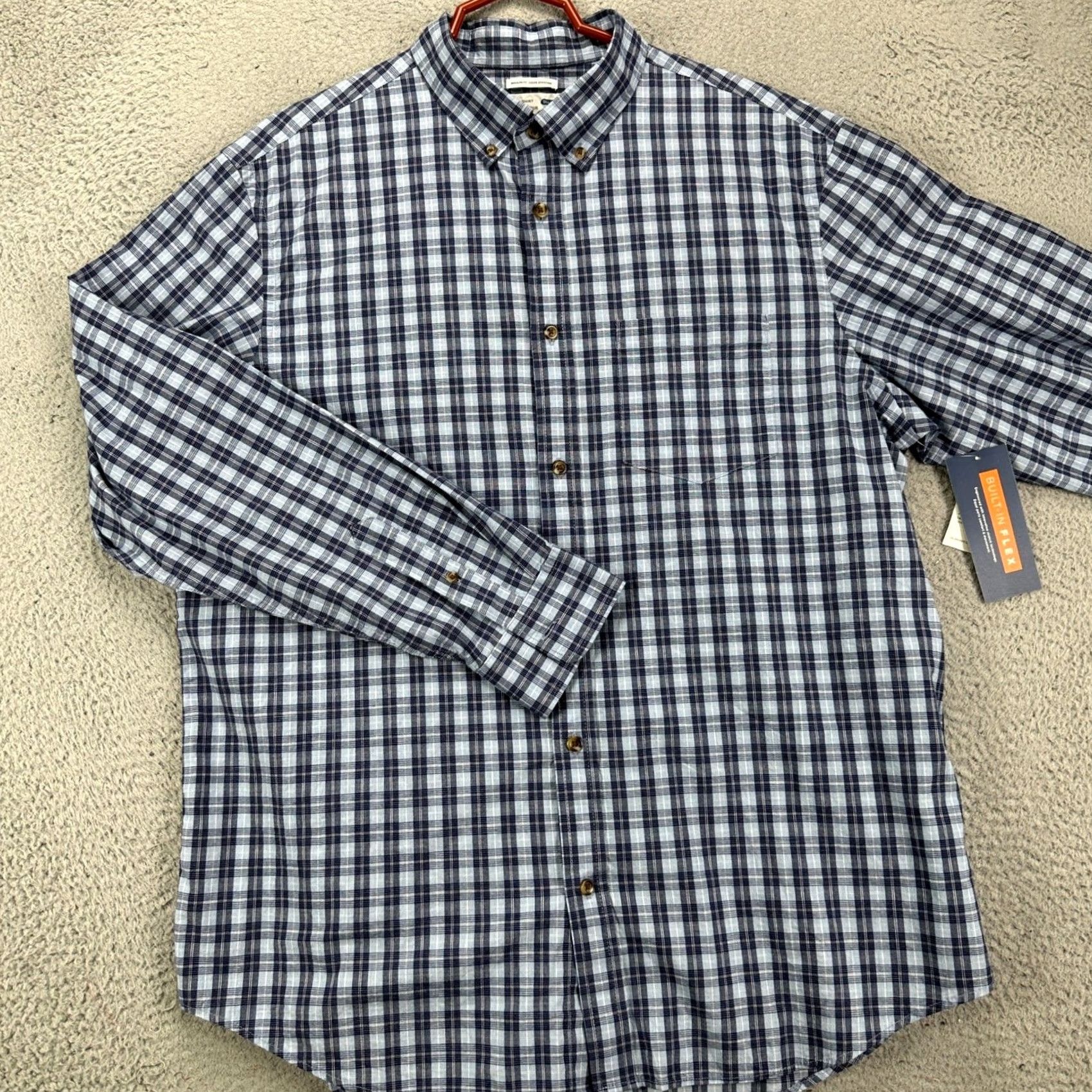 Old Navy Old Navy Men The Classic Shirt XL Tall Blue Plaid Button Down Pocket Stretch NEW Size US XL / EU 56 / 4 - 2 Thumbnail