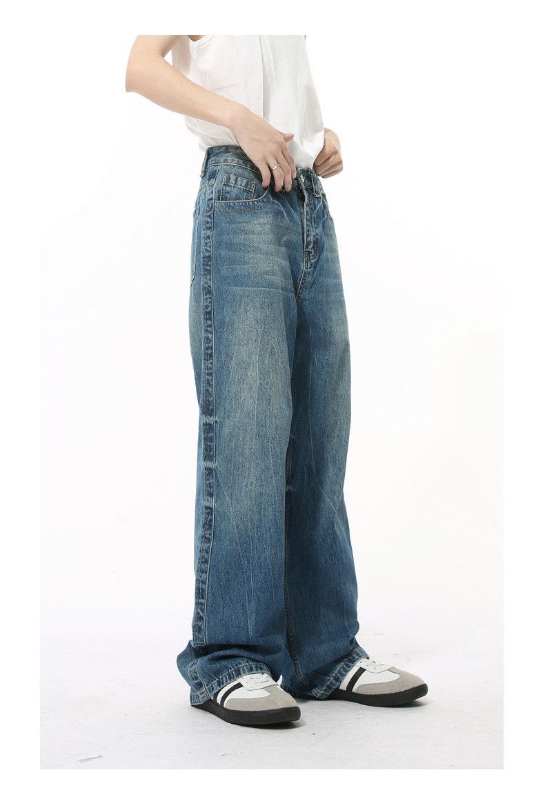 Japanese Brand × Jean Blue Vintage Lightning Washed Straight Jeans Size US 32 / EU 48 - 2 Thumbnail