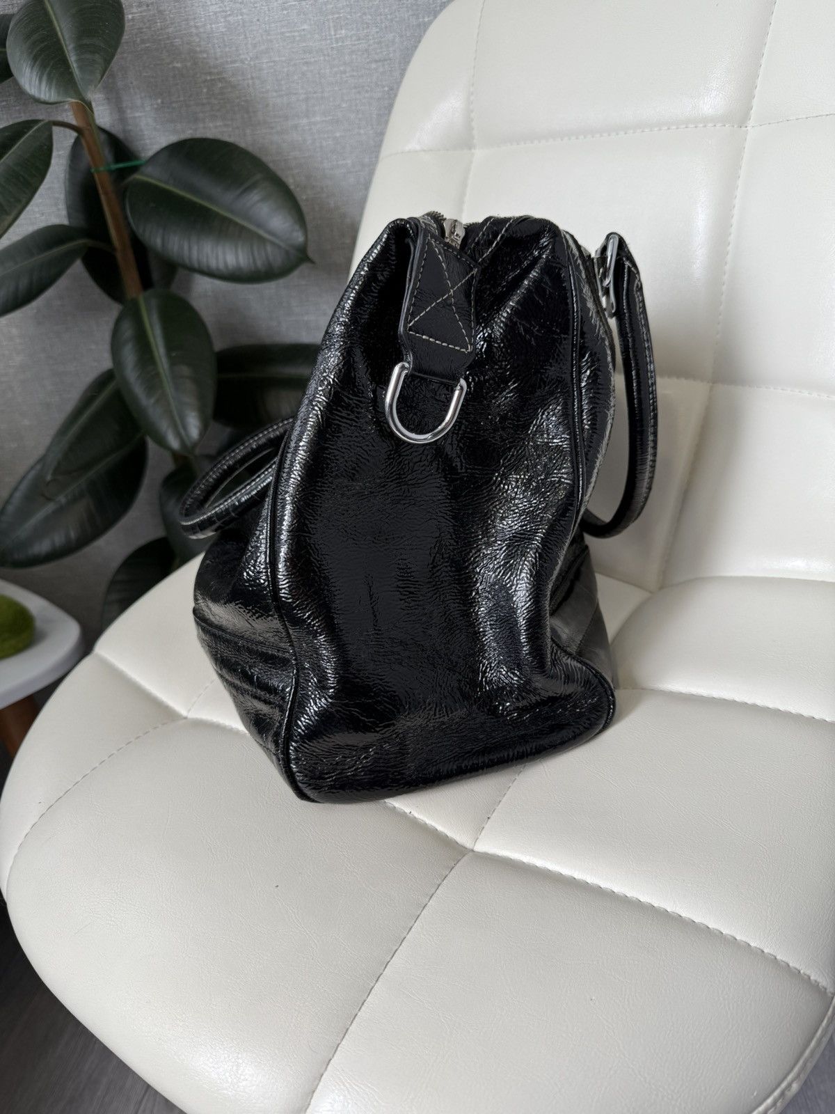 Gucci Gucci Dialux Snow Glam Black Hand Bag Boston Bag GG Logo Size ONE SIZE - 20 Thumbnail