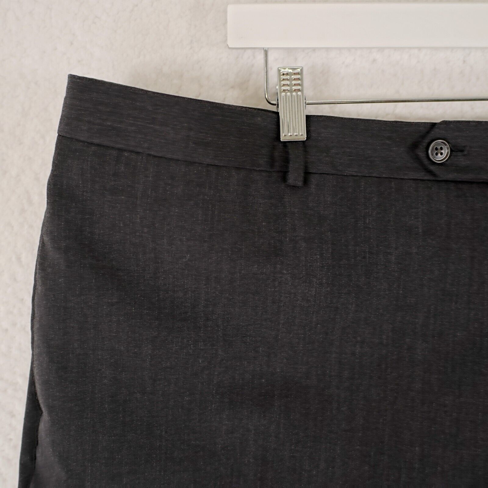 Pronto Uomo Pronto Uomo Gray Flat Front High Rise Lined Partially Dress Size 44R - 2 Thumbnail