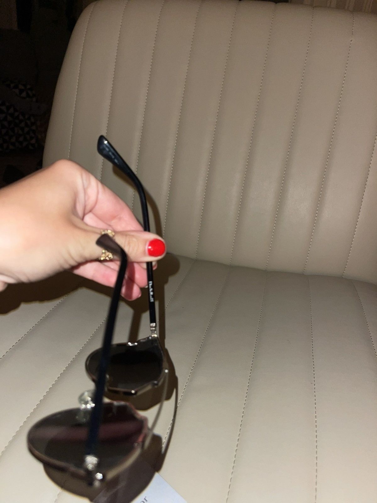 Christian Dior Monsieur Christian Dior Black and Silver Sunglasses Size ONE SIZE - 5 Thumbnail