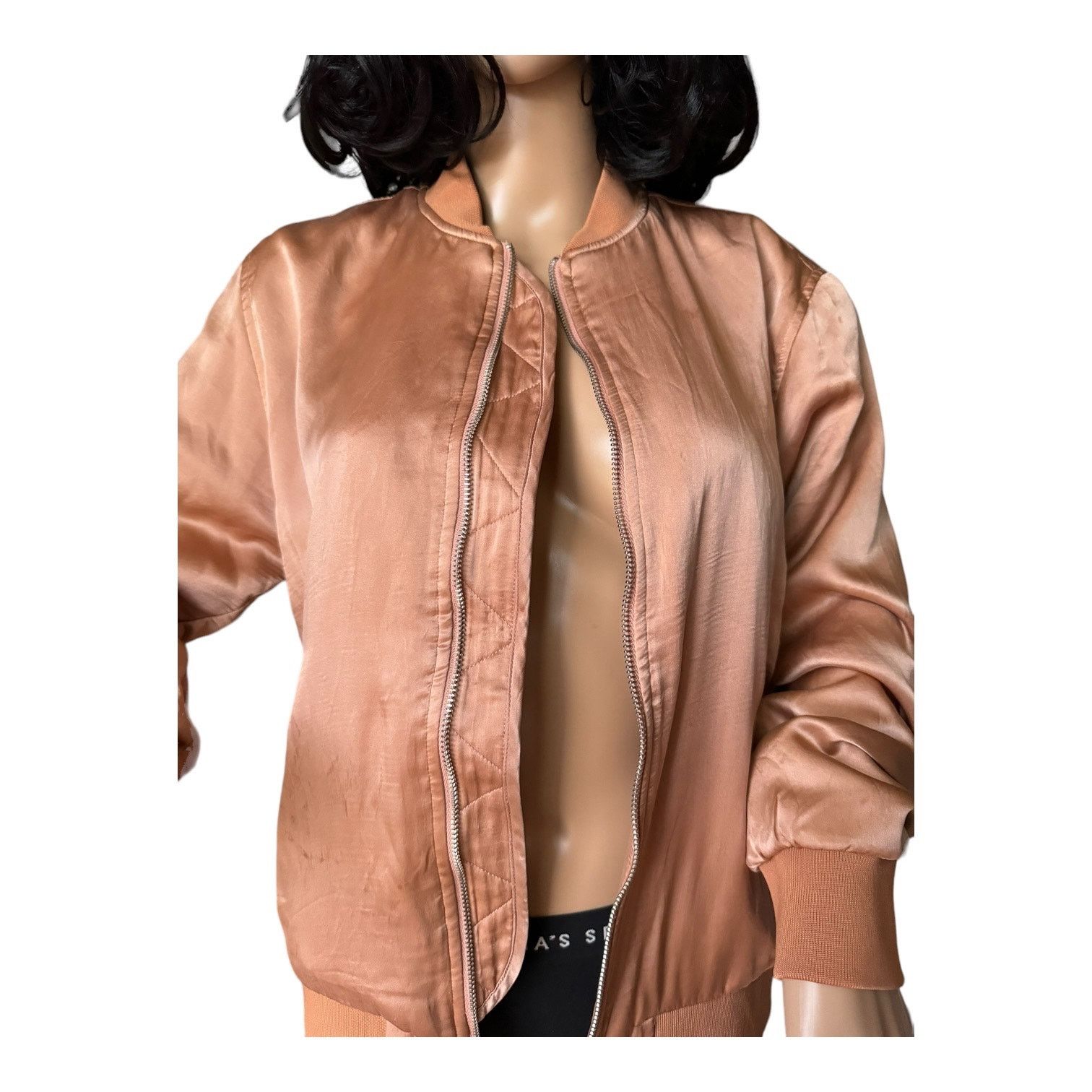 Vintage M.A.P silk boomer jacket with zipper closing blush medium Size M / US 6-8 / IT 42-44 - 10 Thumbnail