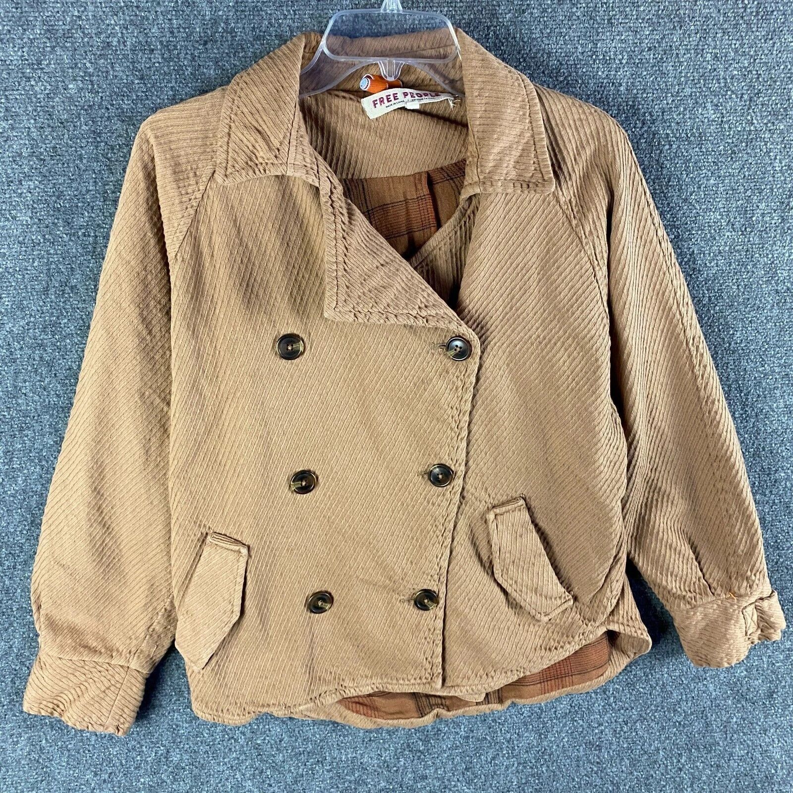 Free People Free People Pea Coat Women's Medium 100% Cotton Flannel M Size M / US 6-8 / IT 42-44 - 1 Thumbnail