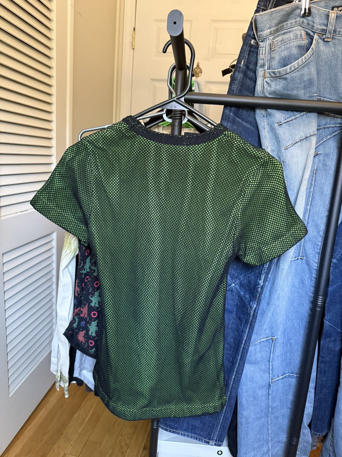 Comme des Garcons Comme Des Garçons Mesh Double Layer Shirt Green/Black Size XS / US 0-2 / IT 36-38 - 2 Thumbnail