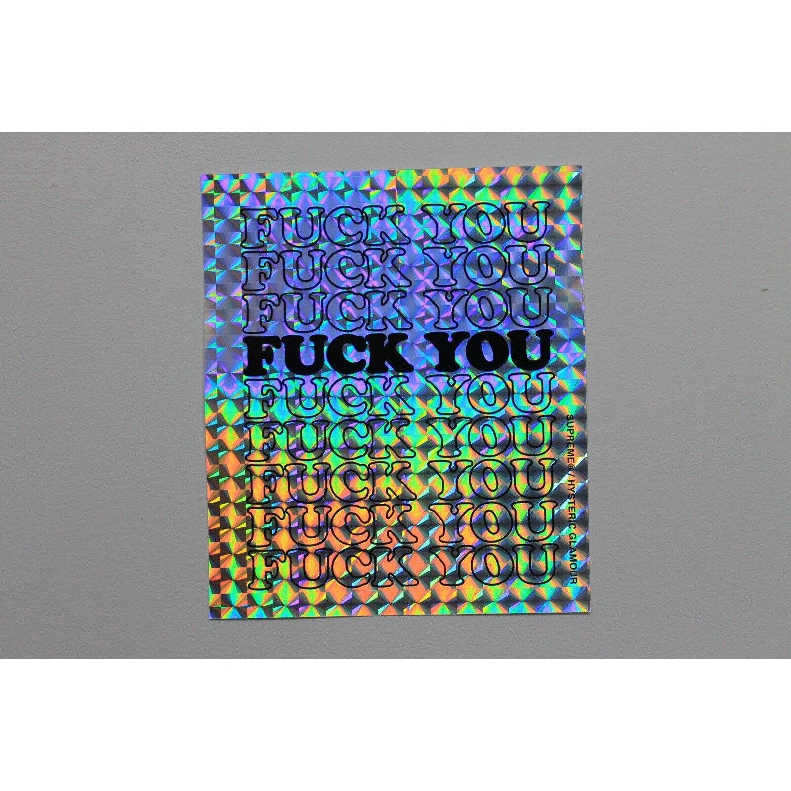 Supreme Supreme Hysteric Glamour F You Sticker Silver Holographic 17 Size ONE SIZE - 3 Thumbnail