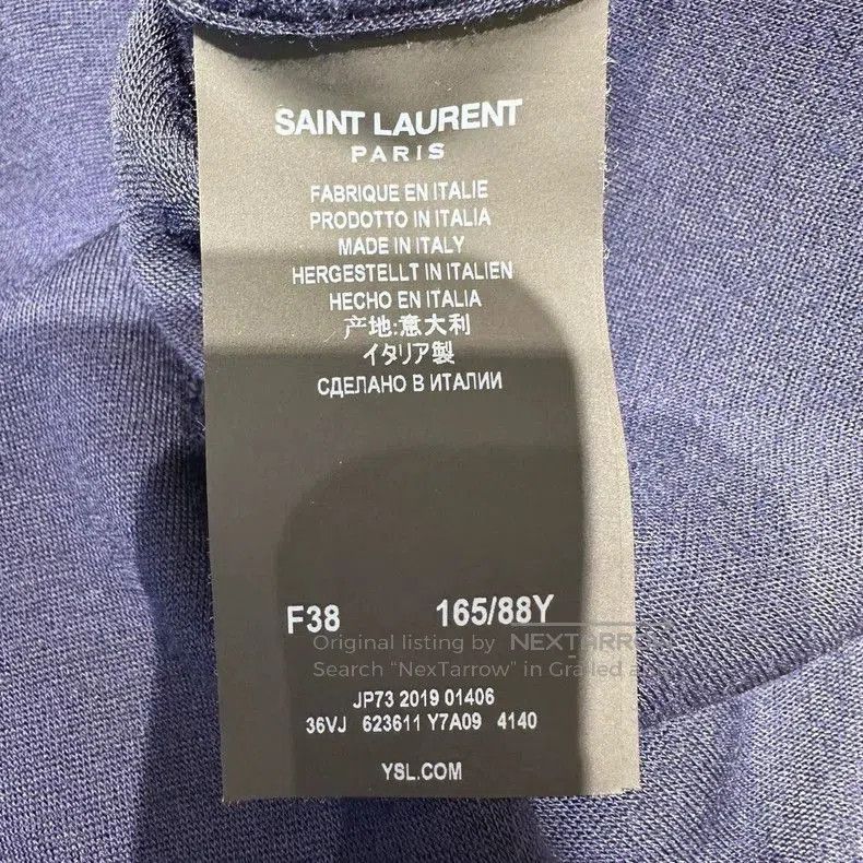 Saint Laurent Paris Saint Laurent Navy Shirt Jacket Gold Logo. Size US M / EU 48-50 / 2 - 6 Thumbnail
