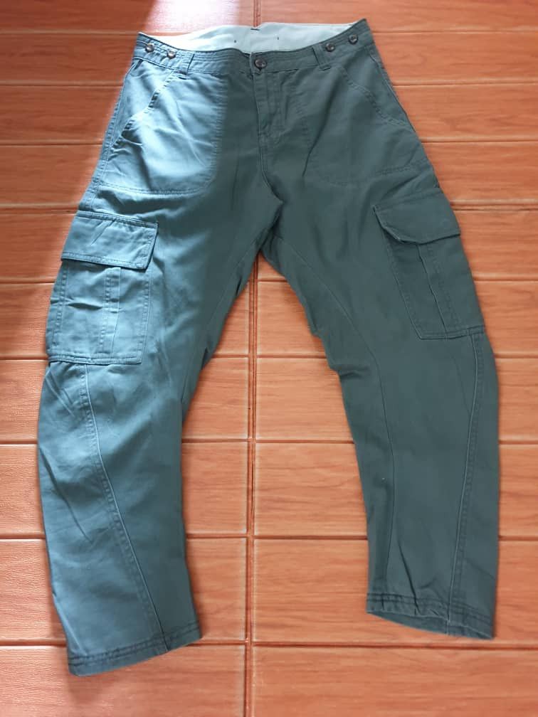 Japanese Brand 💥Riche Glamour green military pant Size US 31 - 12 Thumbnail