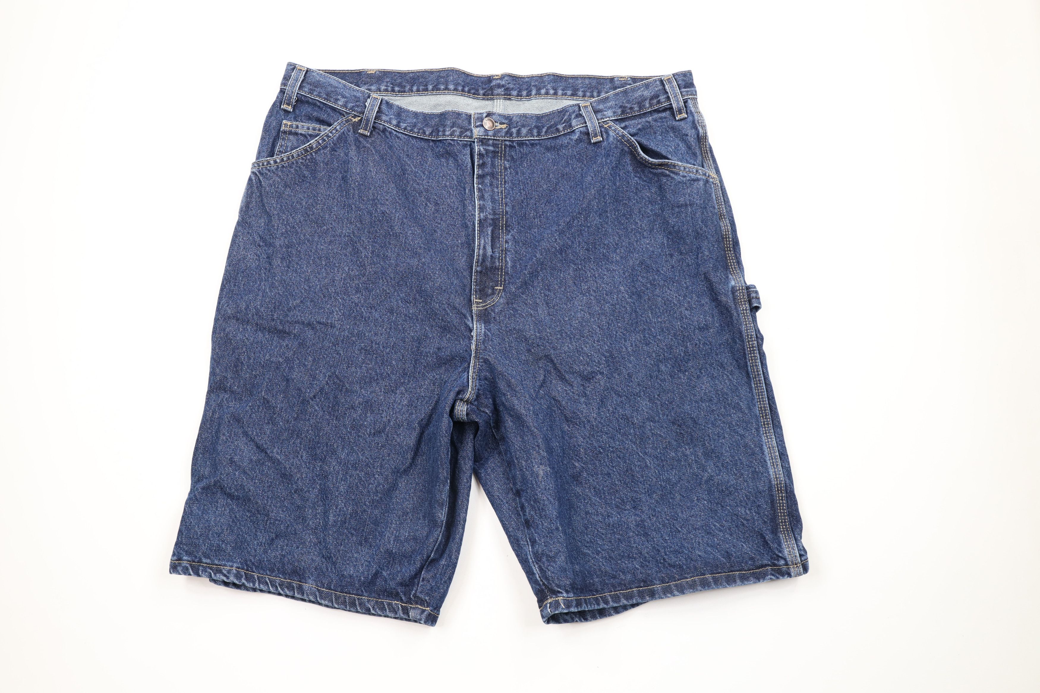 Vintage Dickies Out Baggy Dungaree Denim Shorts Jorts Blue
