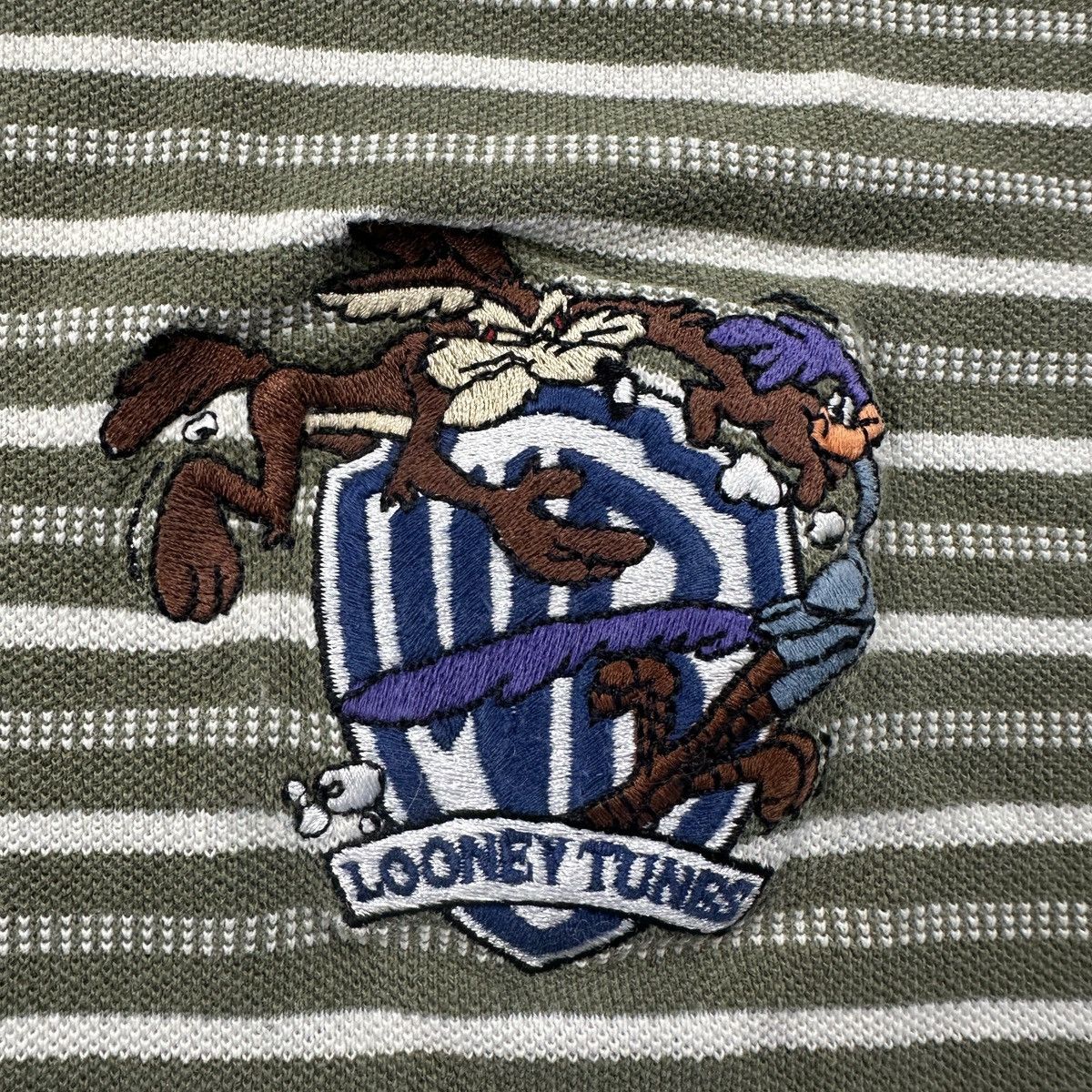 Disney × Vintage × Warner Bros Vintage 90s Looney Tunes Striped T Shirt Size US XL / EU 56 / 4 - 2 Thumbnail