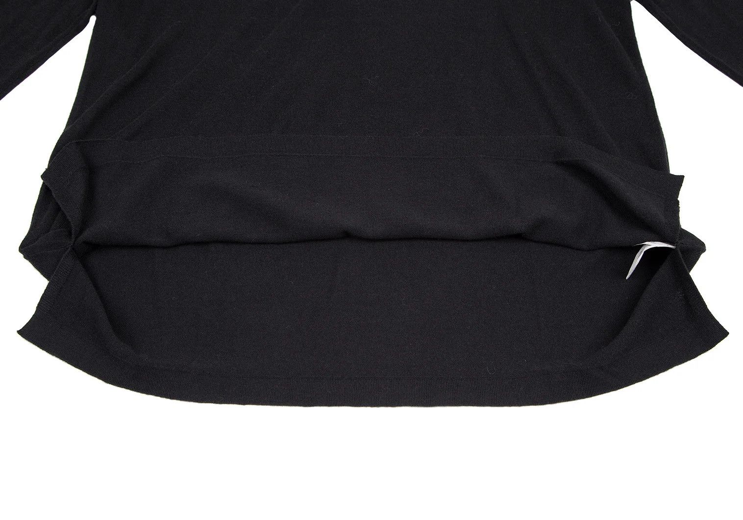 Emporio Armani Back Eagle Slit Neck Knit in Black Size 52 Size US L / EU 52-54 / 3 - 7 Thumbnail