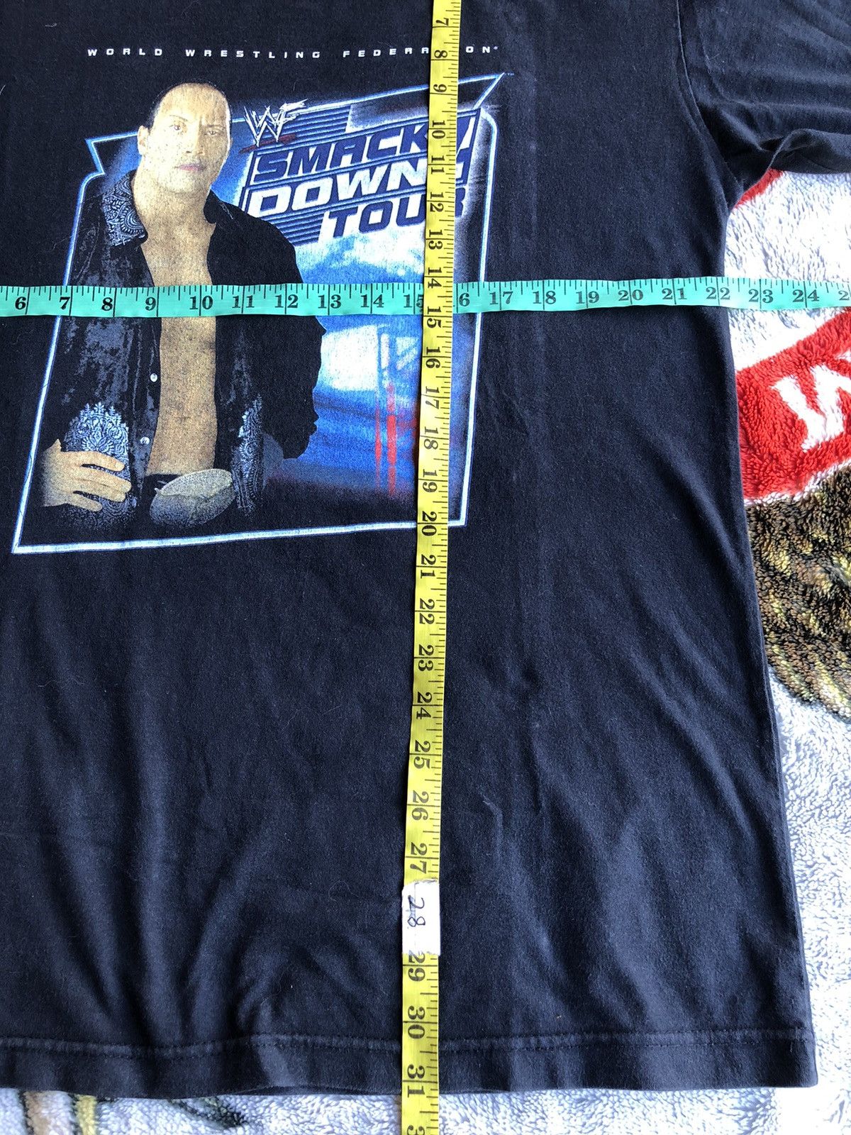 WWF Vintage 02’s WWF The Rock Smack Down Tour Rare Shirt Tee Size US XL / EU 56 / 4 - 11 Thumbnail