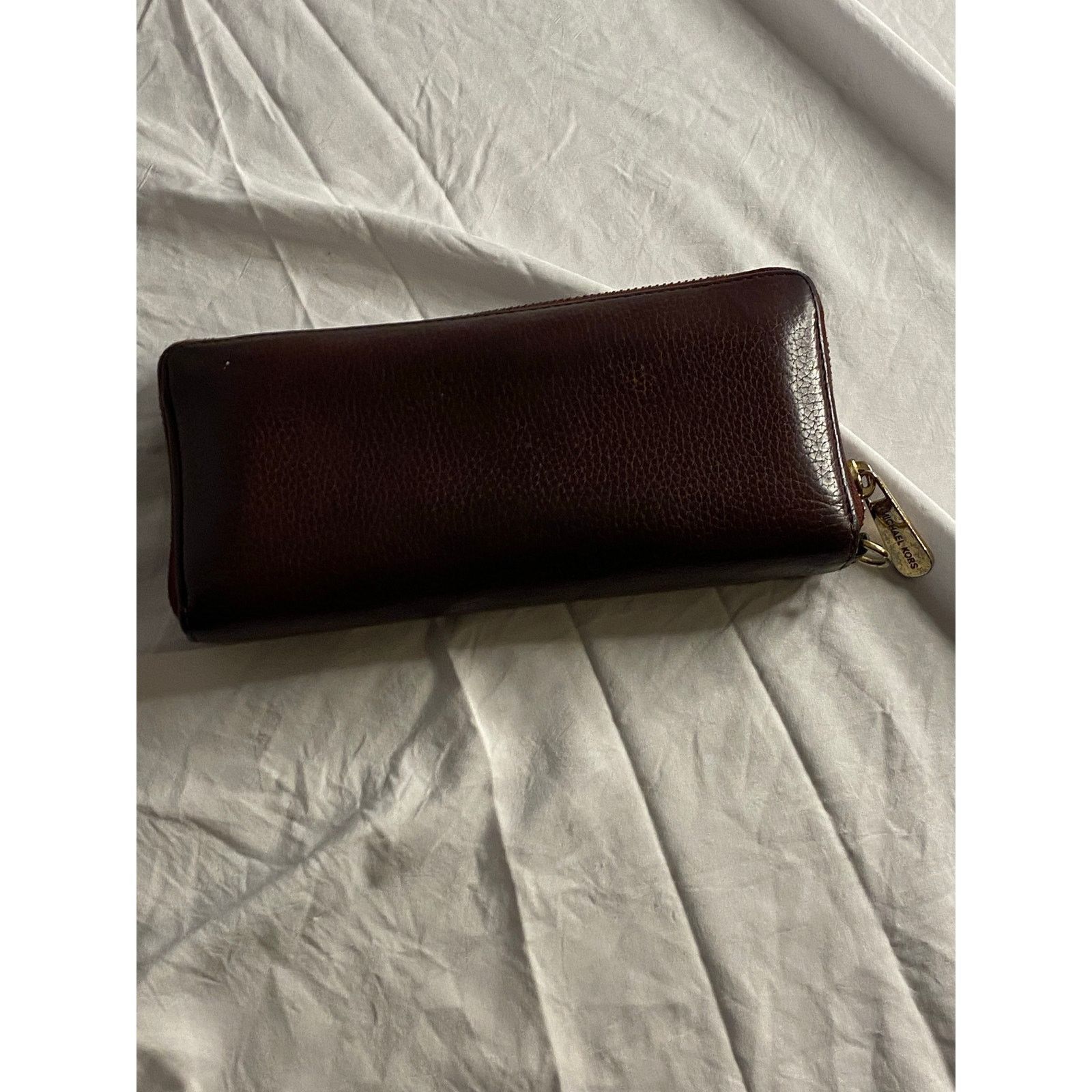 Michael Kors Michael Kors Jet Set Travel Zip Around Wallet Brown Leather Size ONE SIZE - 4 Thumbnail