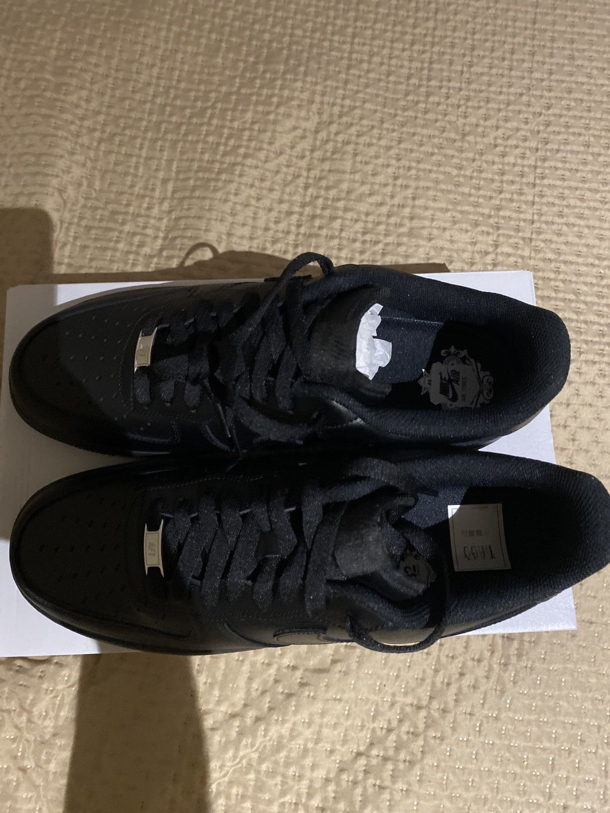 Nike Nike Air Force 1 ‘07 Black Size US 12 / EU 45 - 6 Thumbnail