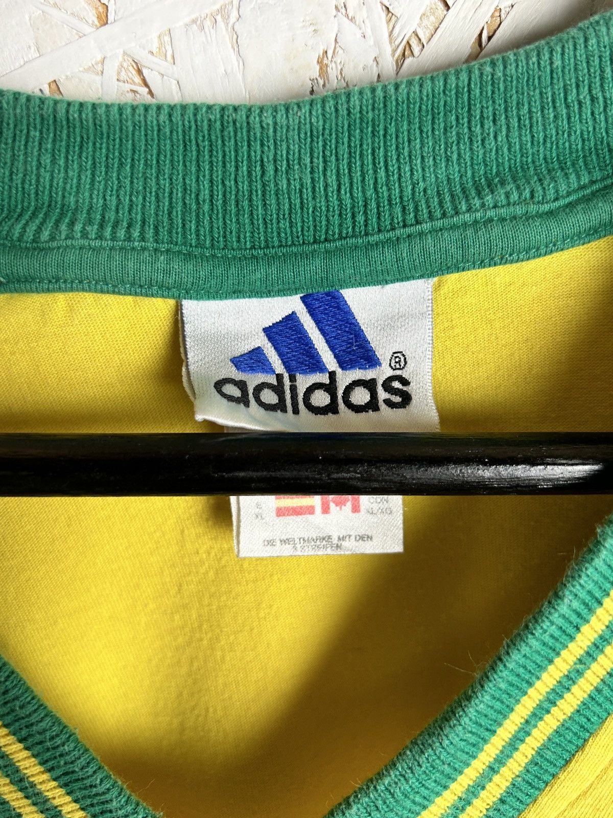Other 90s Vintage Adidas FC Nantes Football Soccer T-Shirt Yellow Size US XL / EU 56 / 4 - 8 Thumbnail