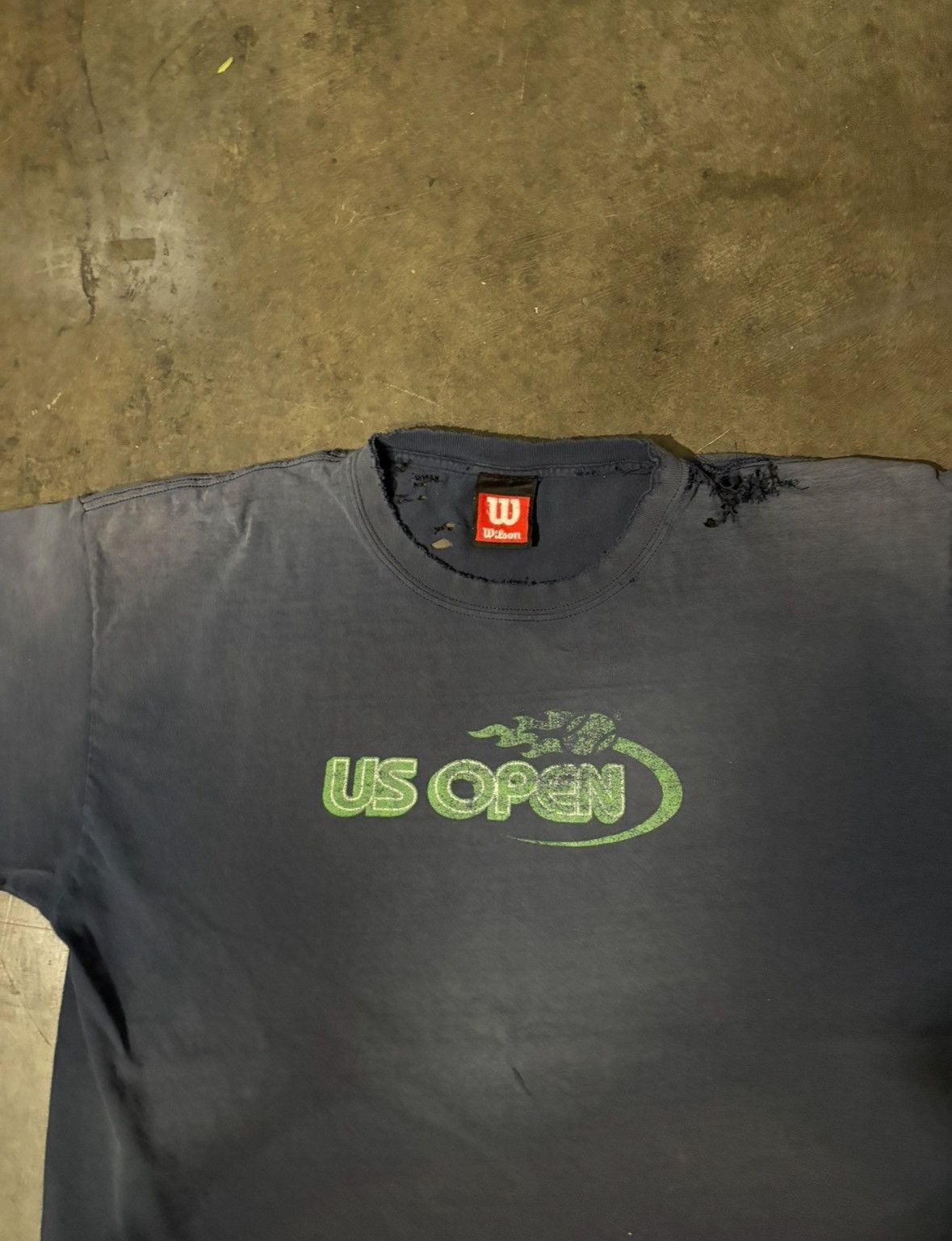 Wilson Crazy Vintage US Open Tshirt Size US XL / EU 56 / 4 - 4 Thumbnail