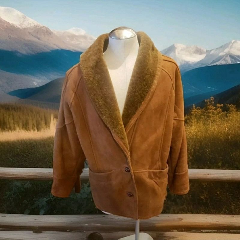 Other CALAFATE Vintage 100% Shearling Leather Jacket/Coat XS Size US XS / EU 42 / 0 - 1 Thumbnail