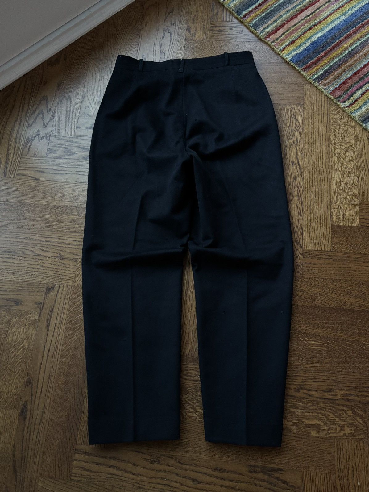 Vintage 1960s Sailor Trousers Vintage Heavyweight Wool Canadian Navy Size 34R - 3 Thumbnail