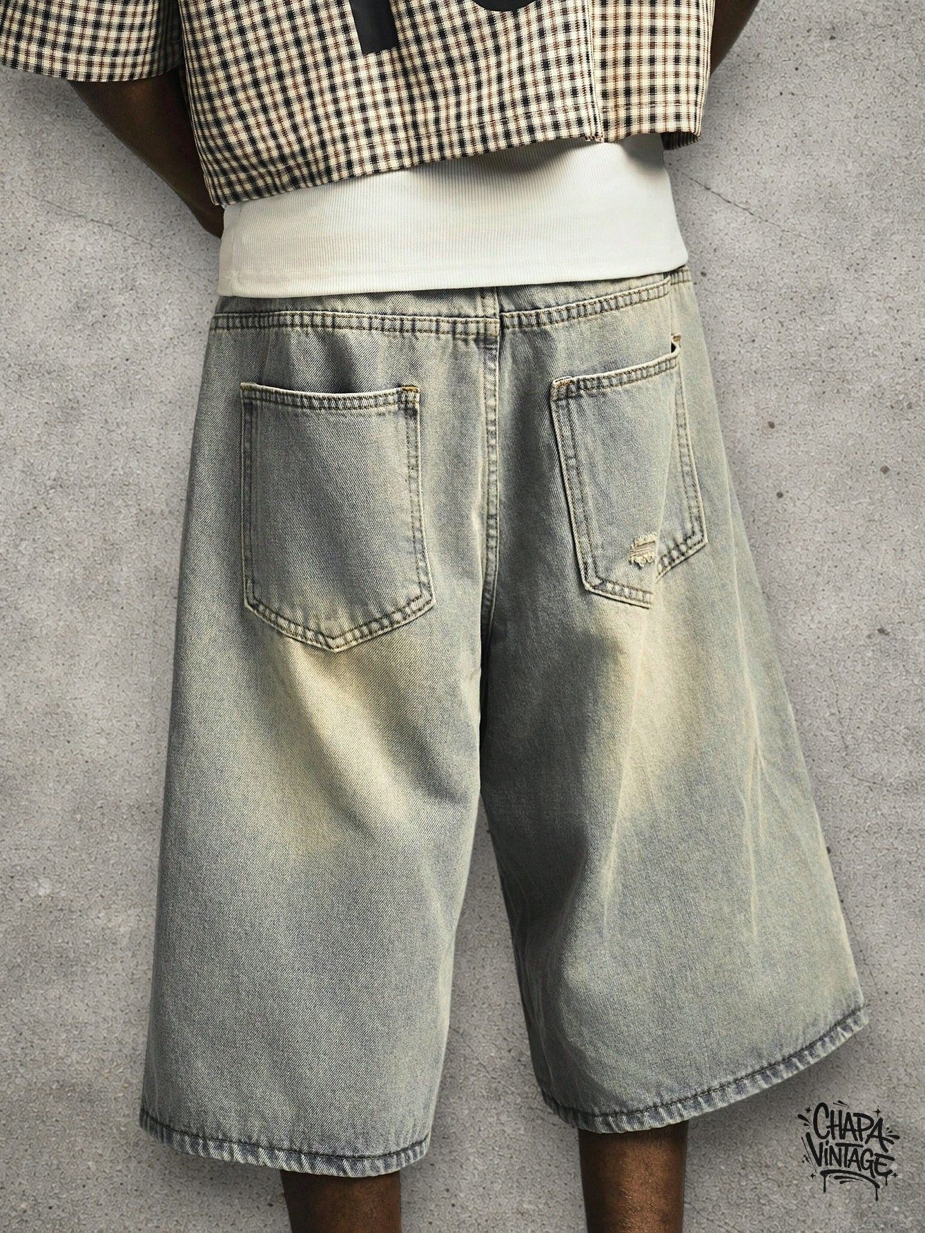 Vintage Washed denim jorts Size US 32 / EU 48 - 4 Thumbnail