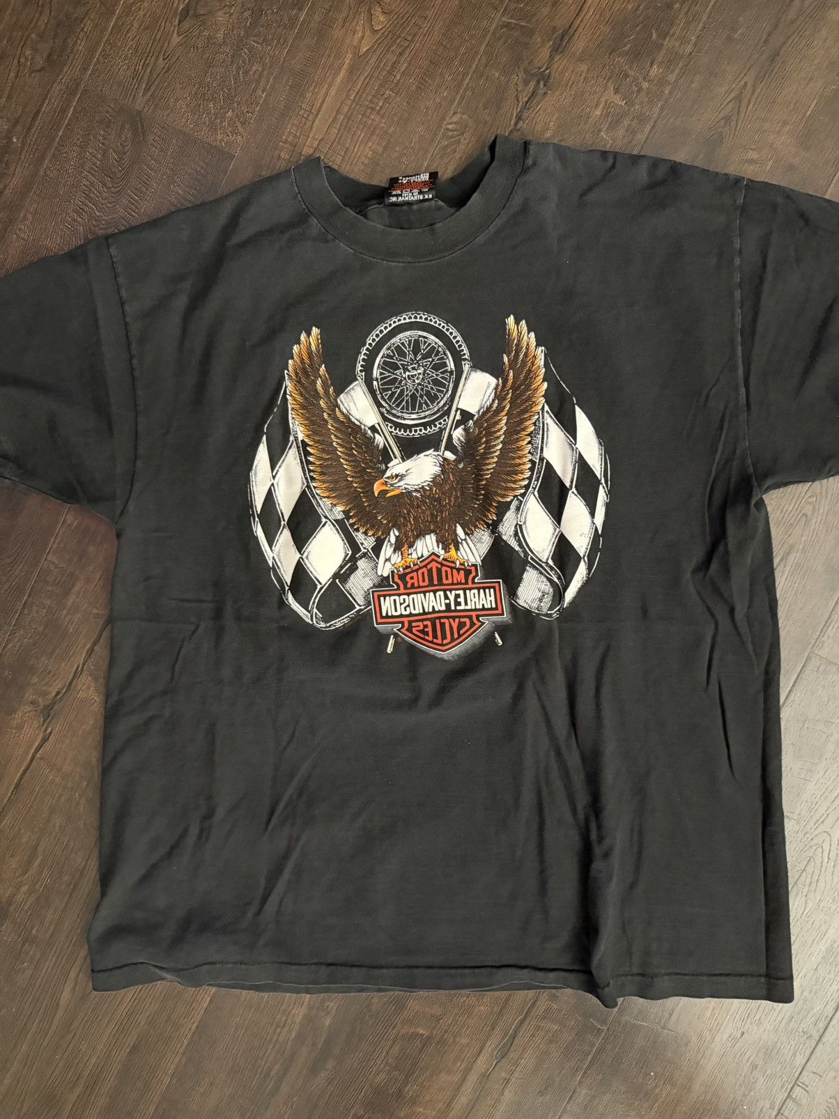 Harley Davidson Harley Davidson black and white biker tee bikerstyle Size US XL / EU 56 / 4 - 1 Thumbnail
