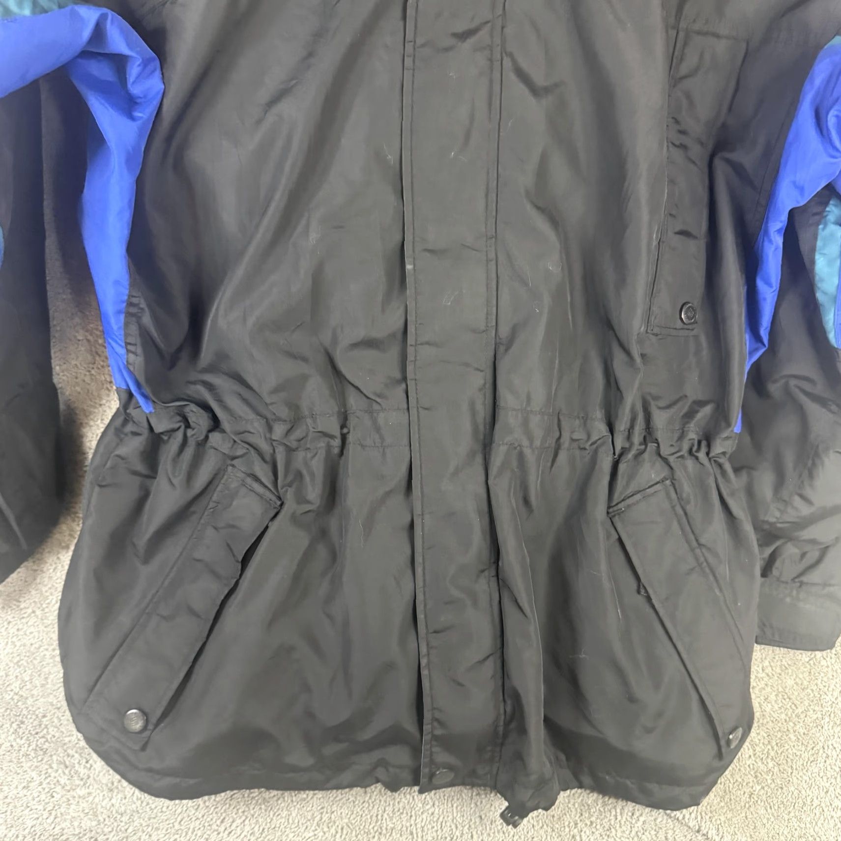 Vintage VINTAGE Columbia Parka Jacket Mens L Black Long's Peak 90s Ski Outdoor Nylon Wool Logo Zipper Pockets Lined Size US L / EU 52-54 / 3 - 6 Thumbnail