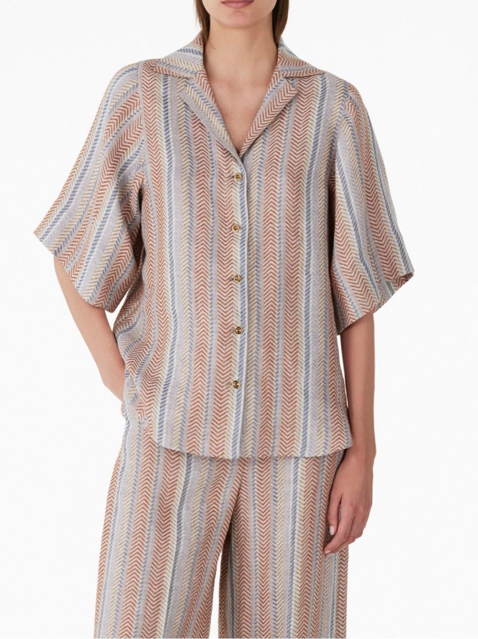 Loro Piana o1srvl11e0524 Shirt in Multicolor Size M / US 6-8 / IT 42-44 - 1 Thumbnail