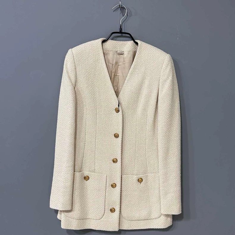 Gucci Woven Gold Button Blazer Jacket by Gucci- DMC Size US S / EU 44-46 / 1 - 1 Thumbnail