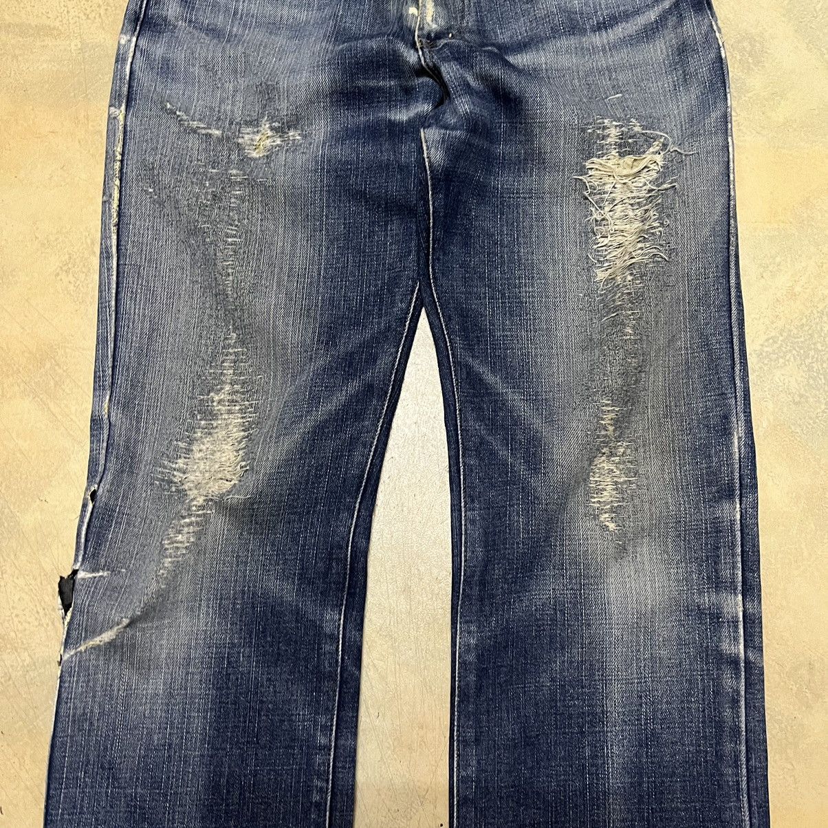 Edwin × Japanese Brand Edwin 503 Gore Windstoper Distressed Denim Jeans Size US 30 / EU 46 - 4 Thumbnail