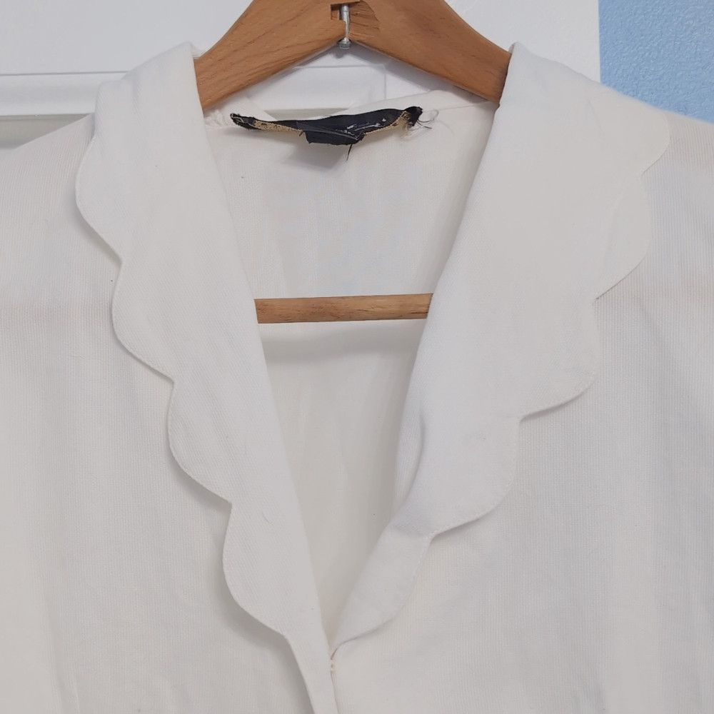 Other Citi By Yansi Fugel Sz L White Button Down Shirt Size L / US 10 / IT 46 - 2 Thumbnail