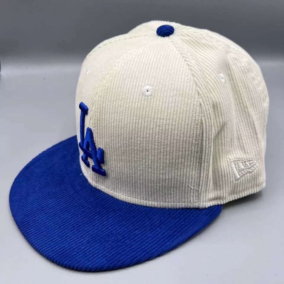 New Era Los Angeles LA Dodgers Hat Men 8 Corduroy 59Fifty New Era Size ONE SIZE - 3 Thumbnail