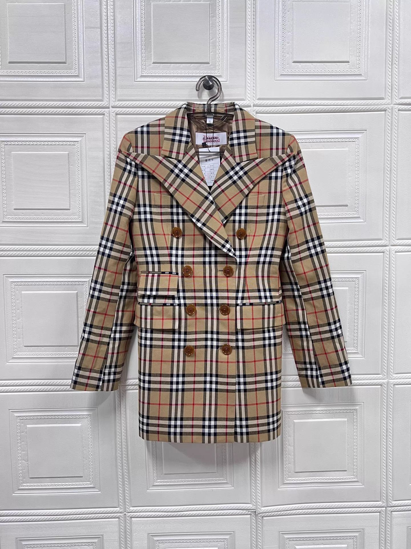 Burberry Burberry x Vivienne Westwood Wool Check Blazer 36 NWT Size S / US 4 / IT 40 - 1 Thumbnail