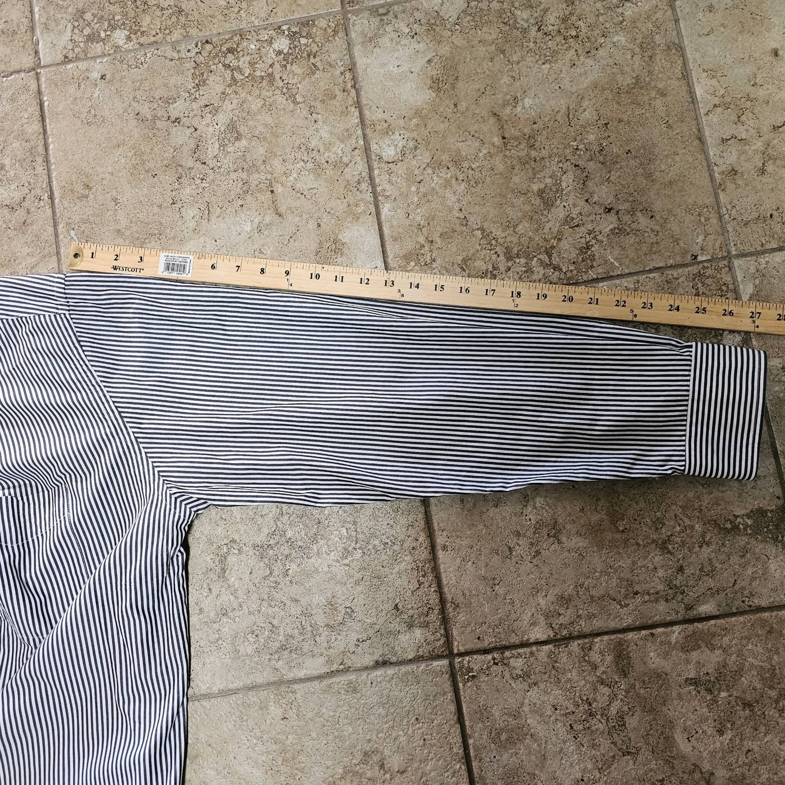 Tommy Hilfiger Tommy Hilfiger Academy Poplin Strip Navy/Whit Shirt XXL/TTG Size US XXL / EU 58 / 5 - 9 Thumbnail