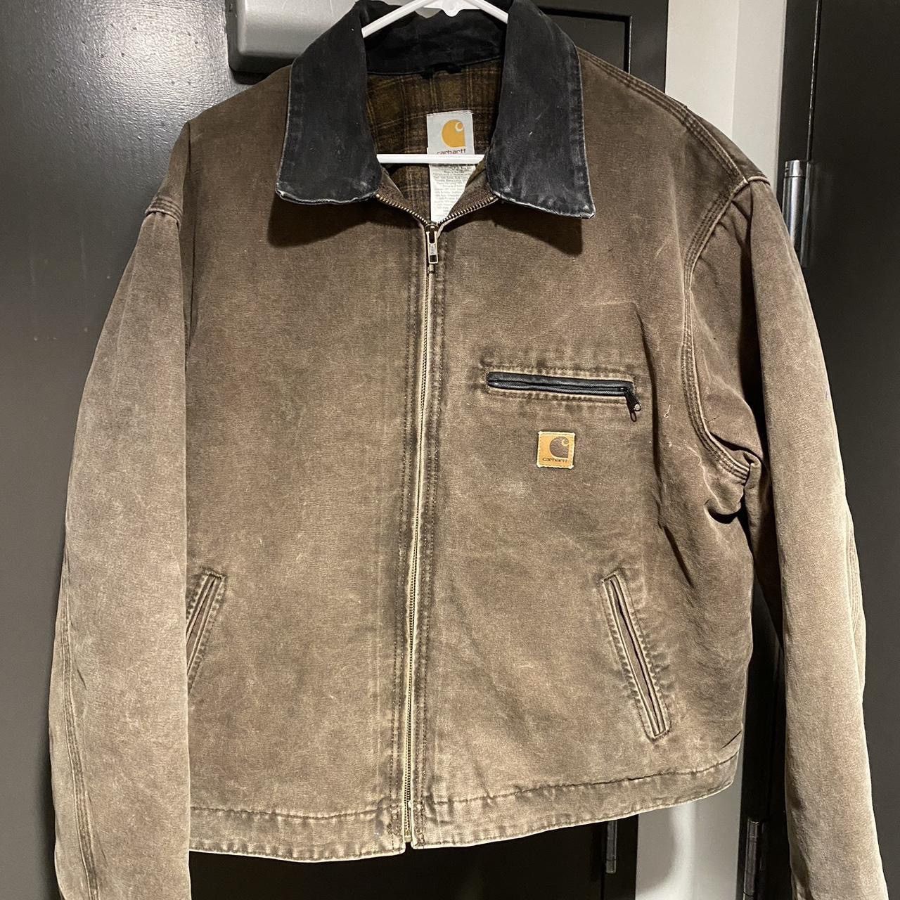 image of Perfect Fade Carhartt Detroit Jacket XL Brown, Men's