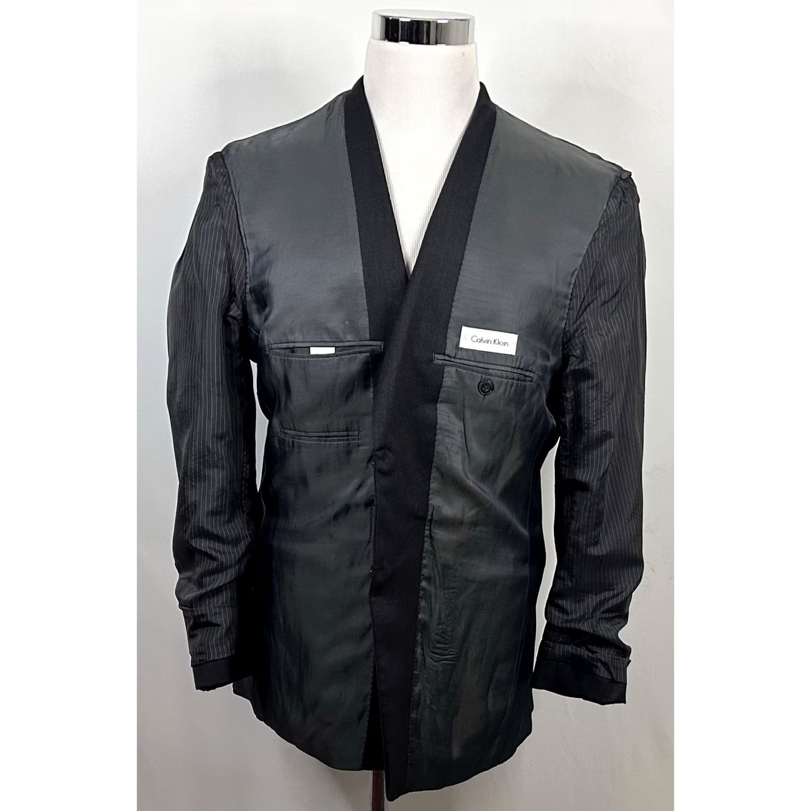 Calvin Klein Calvin Klein Jacket Sport Coat 42R 100% Wool Gray Two-Button Lined Double Vented Mens Reg 42 Dark Gray Size US XS / EU 42 / 0 - 7 Thumbnail