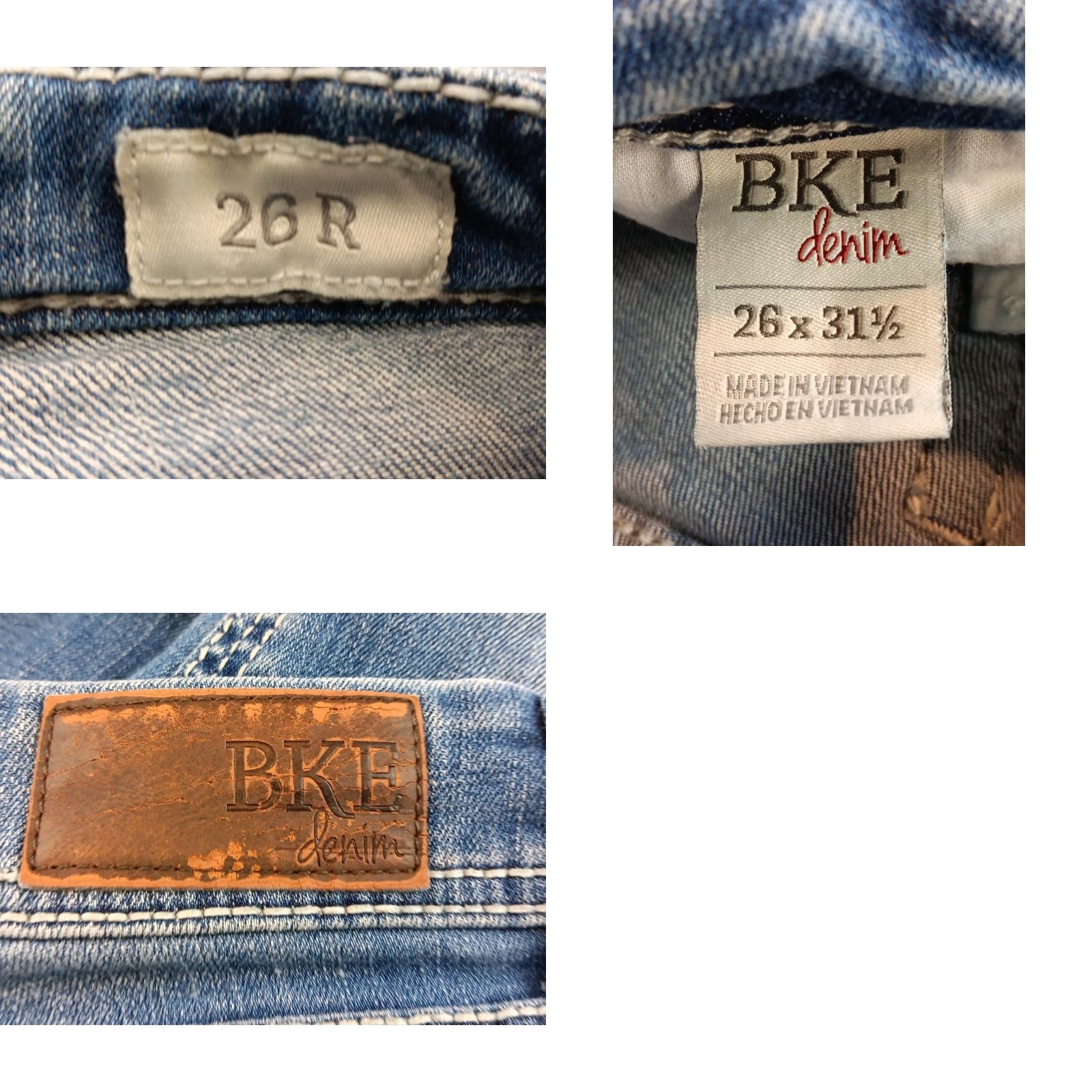 Vintage BKE Buckle Jeans Women's 26R 31.5L Stella Straight Stretch Denim Distressed Jeans Blue 5-Pocket Logo Button Zip Mens Womens Girls? Size 26" / US 2 / IT 38 - 9 Thumbnail