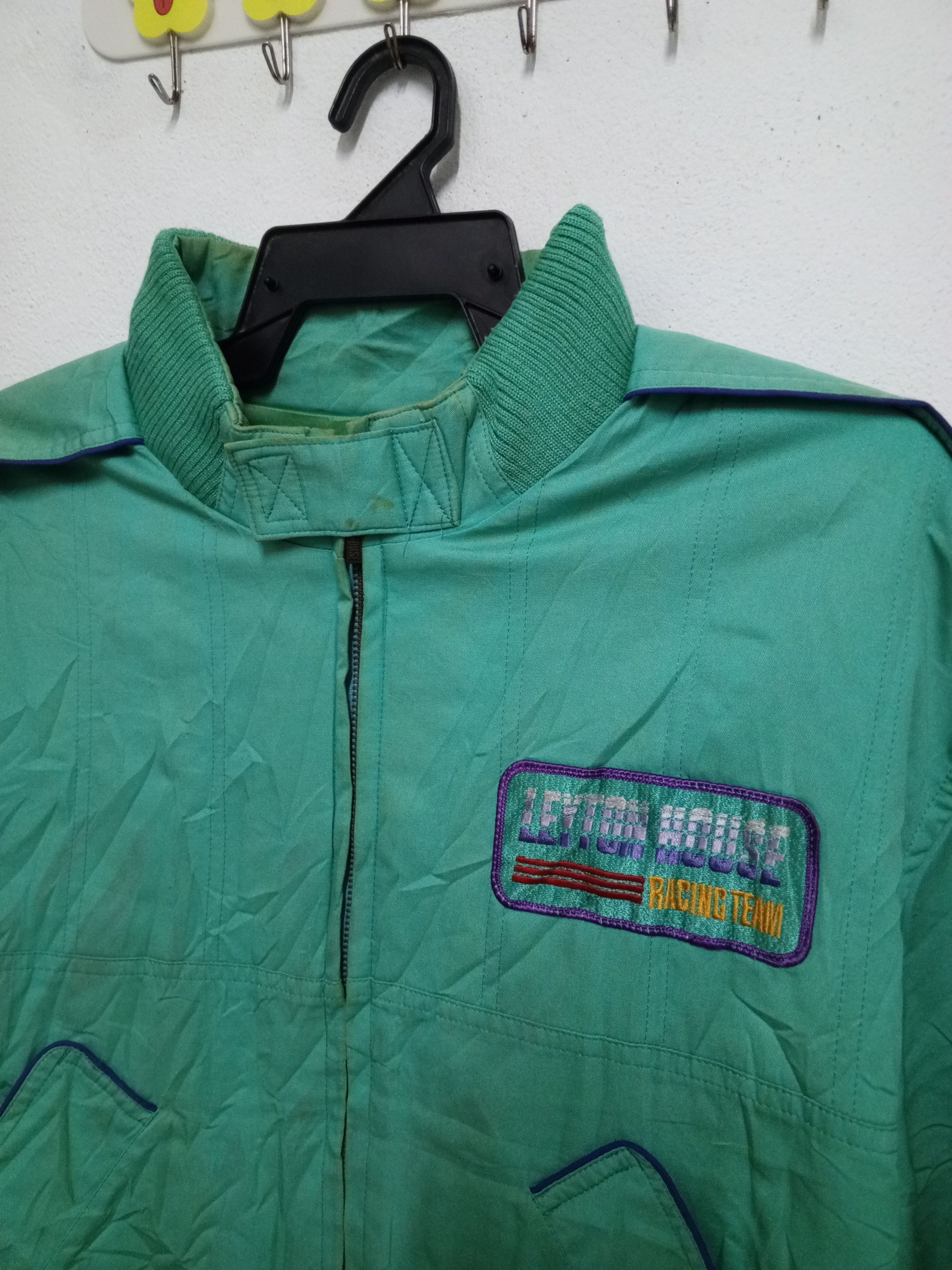 Formula 1 vintage Leyton house jacket embroidery turquoise streetwear Size US M / EU 48-50 / 2 - 6 Thumbnail