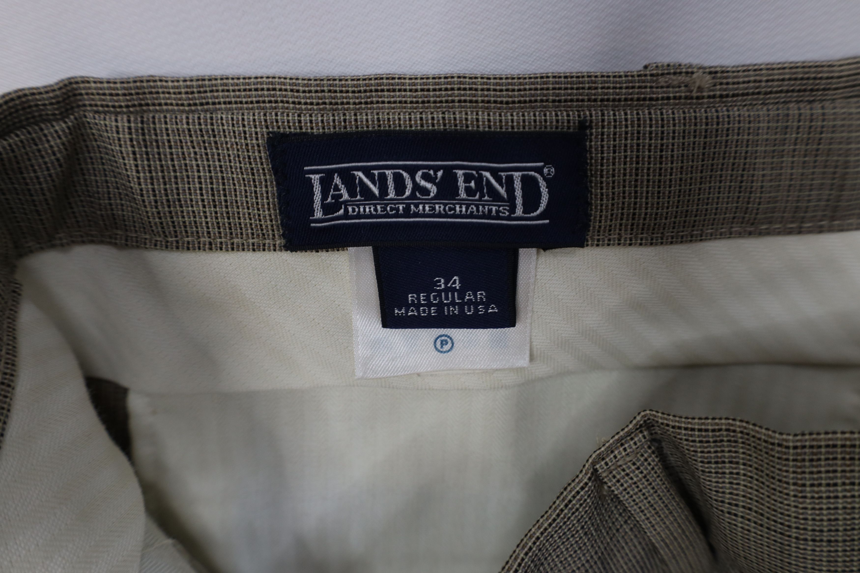 Lands' End Vintage 90s Lands End Cuffed Wide Leg Chino Pants Plaid USA Size US 34 / EU 50 - 7 Thumbnail