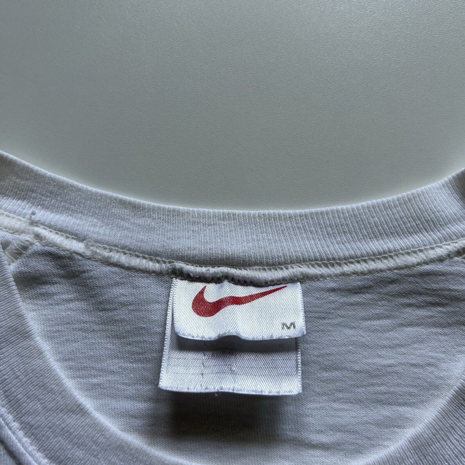 Nike Vintage 90s Nike Center Swoosh T Shirt Medium White Rare USA Size US M / EU 48-50 / 2 - 3 Thumbnail