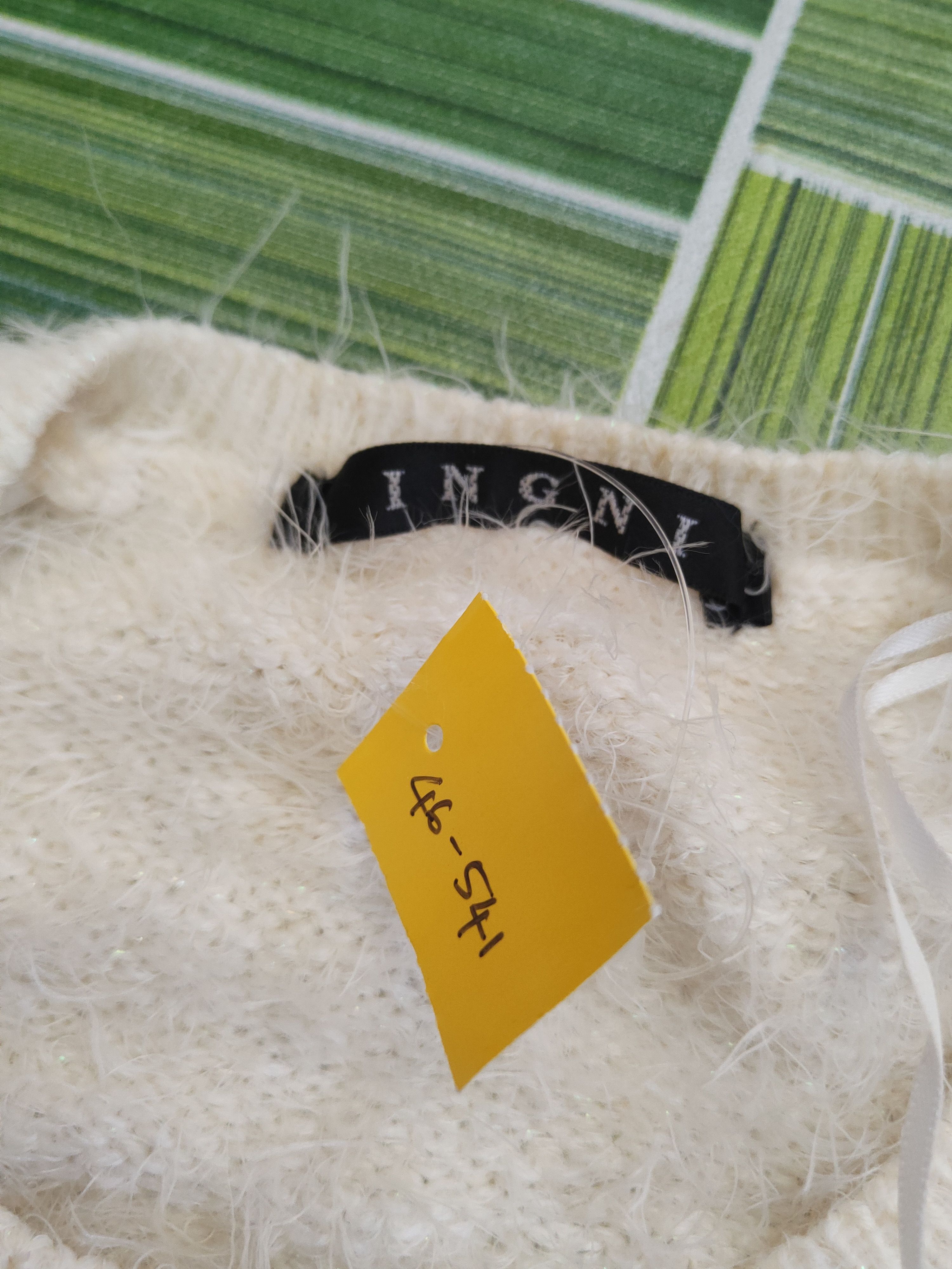 Japanese Brand DL Ingni Cream Fur Mohair Knitwear #46-541 Size M / US 6-8 / IT 42-44 - 13 Thumbnail