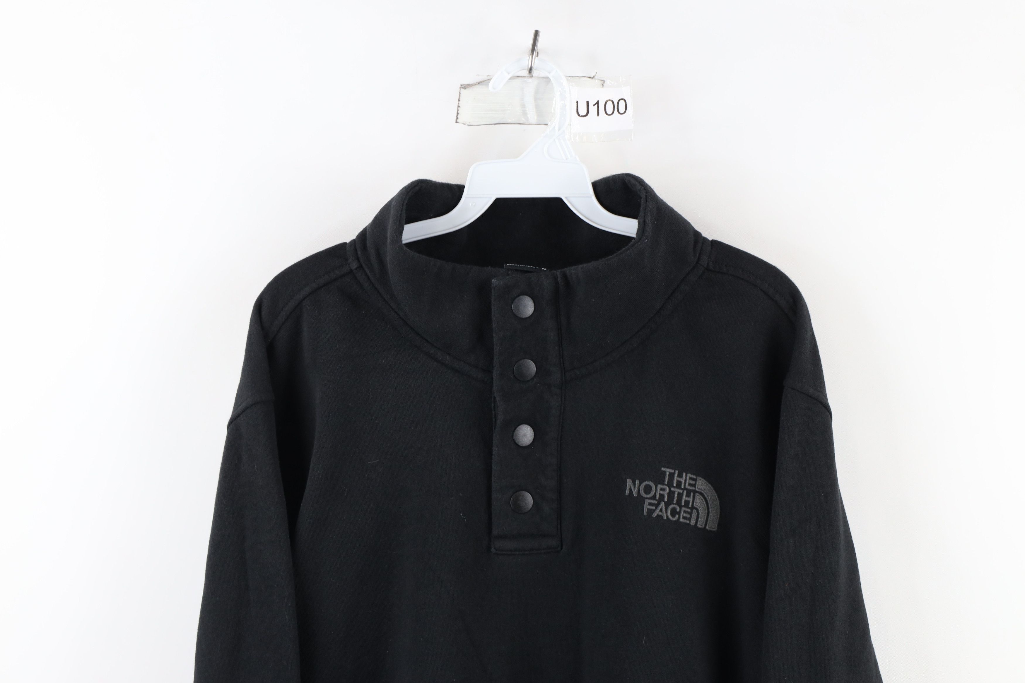 The North Face × Vintage The North Face Out Big Logo Snap Button Pullover Sweatshirt Size US XL / EU 56 / 4 - 2 Thumbnail