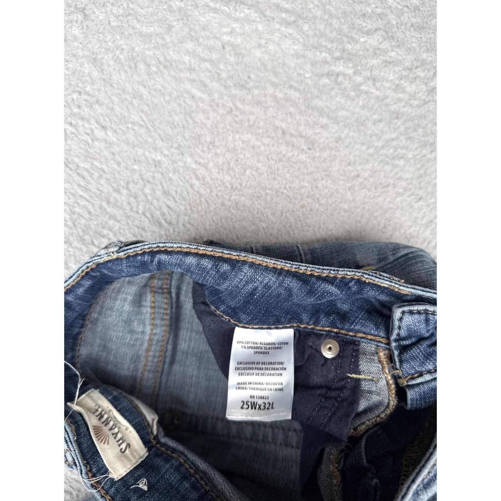 Vintage Shyanne Jeans Womens Bootcut Denim Blue 25x28 Stretch Embroidered Pockets Logo Cowboy Women Bootscut Jeans Size 42" / US 20 - 7 Thumbnail