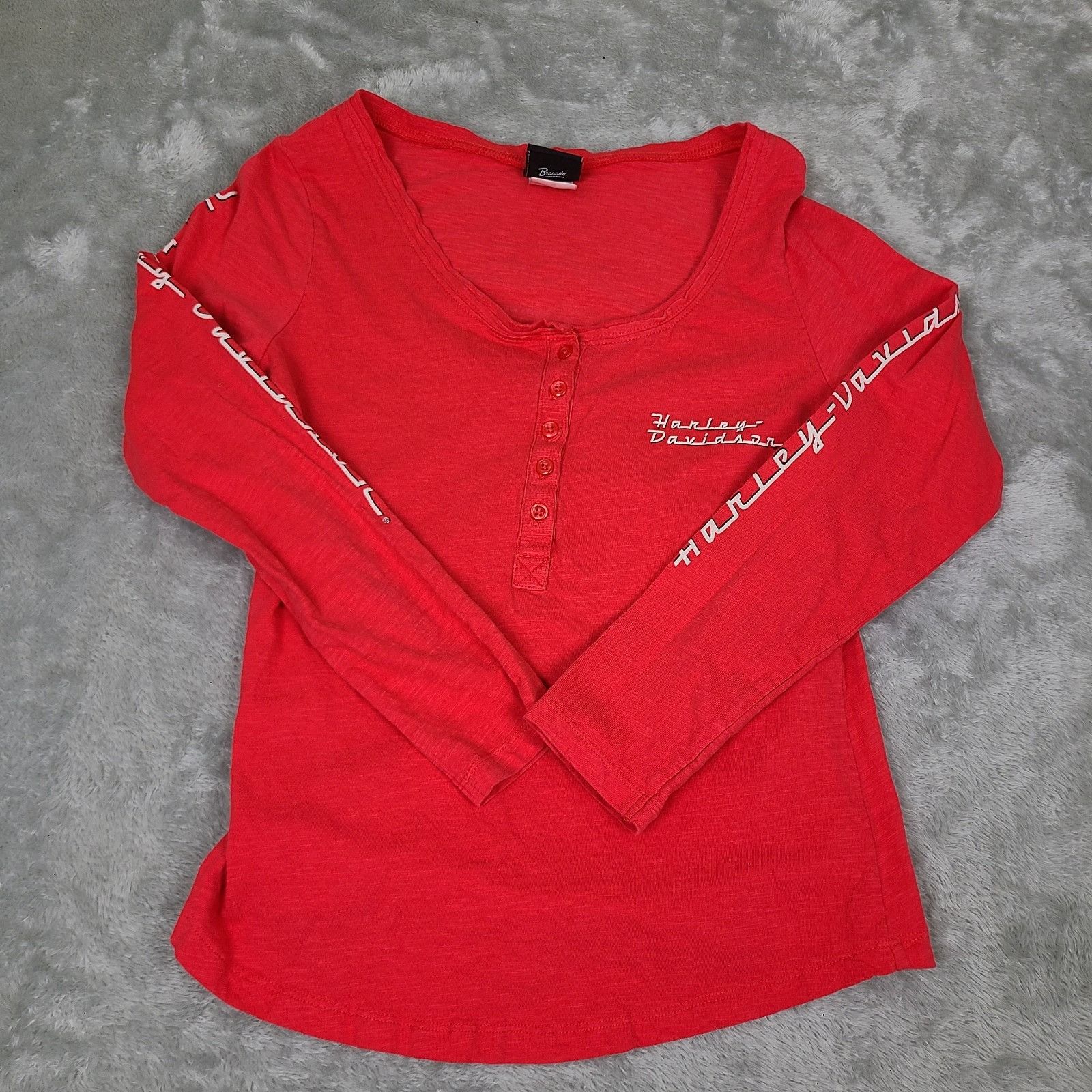 Harley Davidson Harley Davidson Women's Size Medium Long Sleeve Shirt Red De Size M / US 6-8 / IT 42-44 - 1 Thumbnail