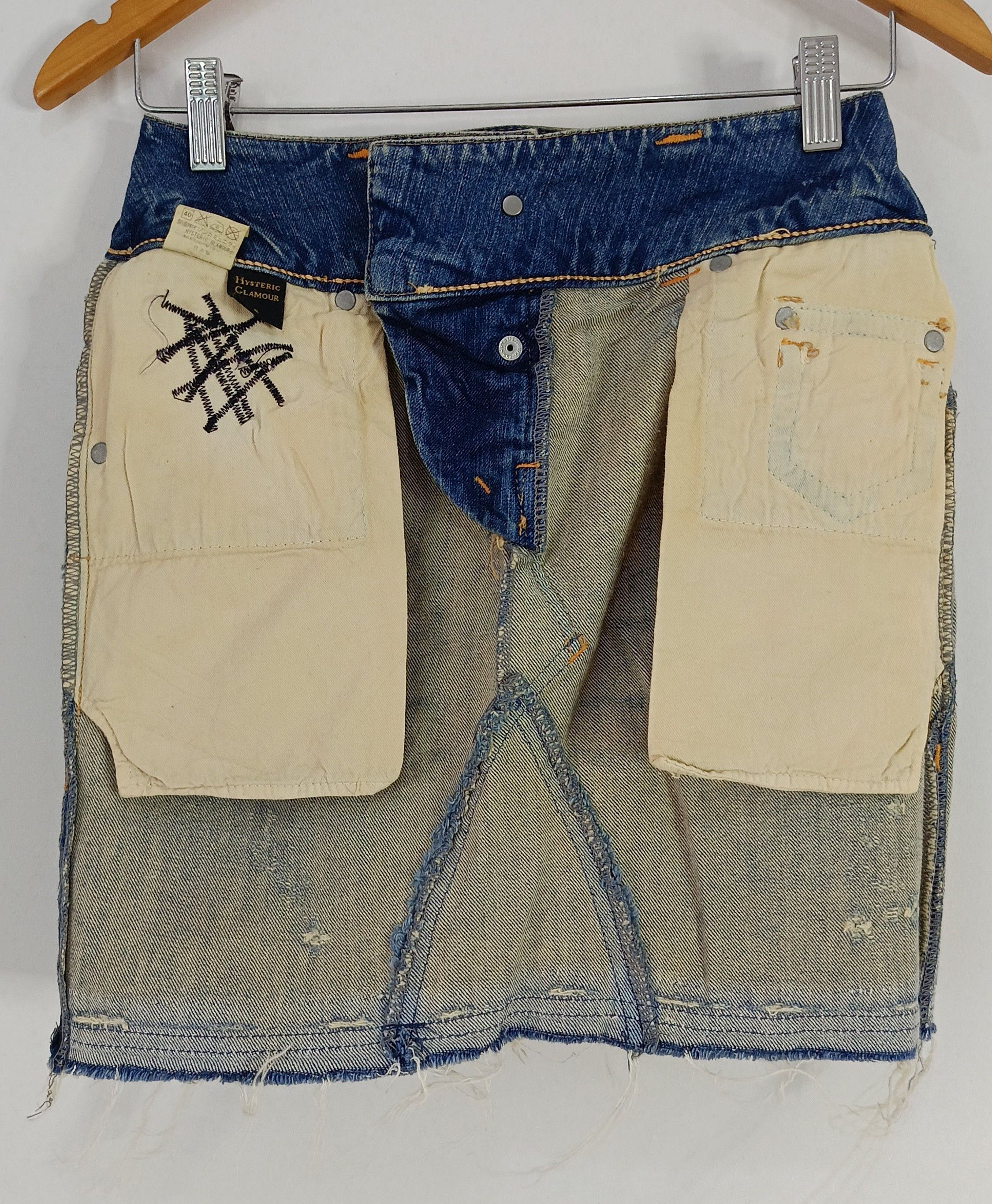 Hysteric Glamour Hysteric Glamour Japan denim patched short skirt small VTG Size 27" / US 4 / IT 40 - 13 Thumbnail