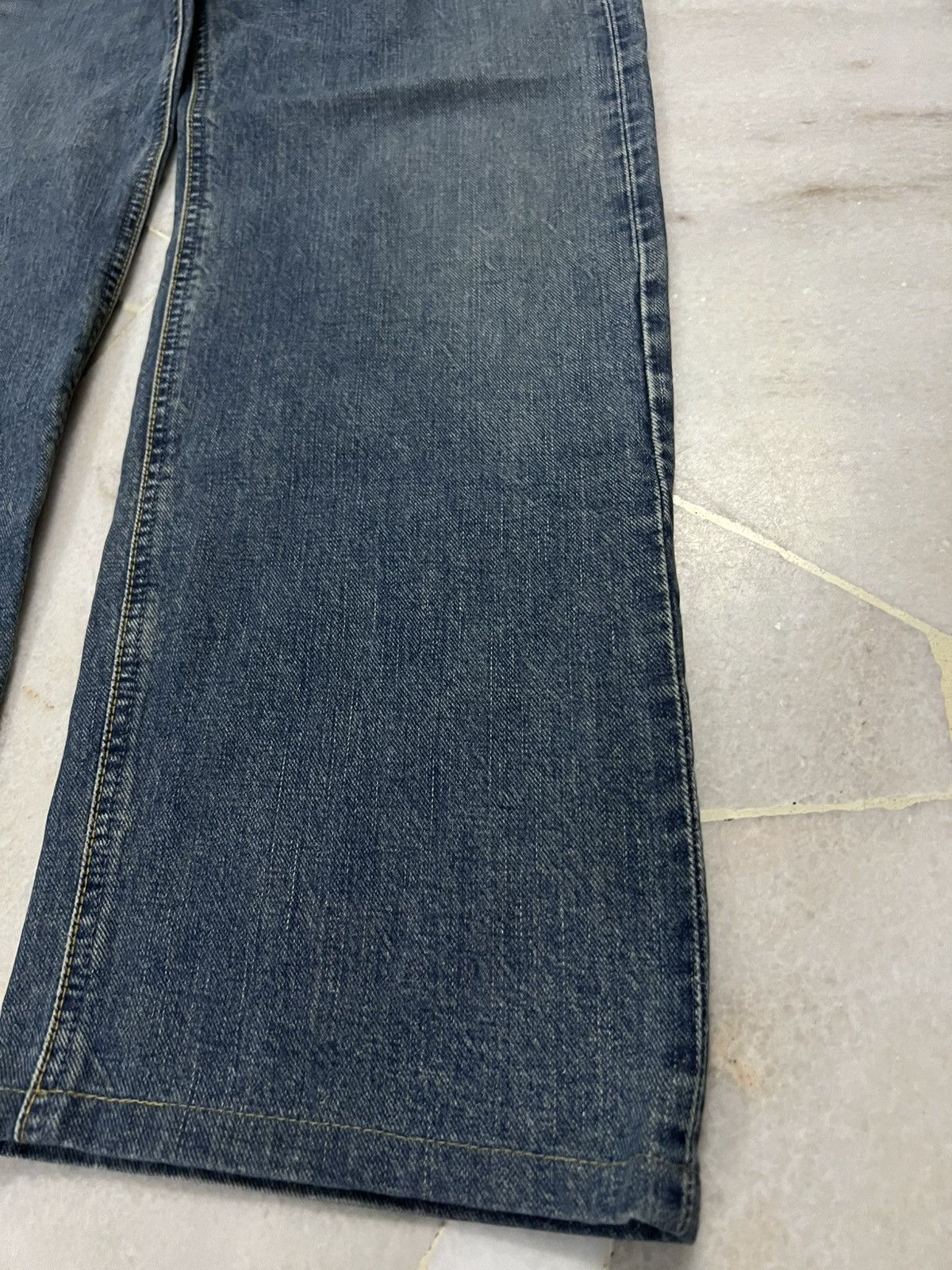 Japanese Brand 💥Baggy💥Vintage Lee Rider Selvedge Zipper Talon Washed Jean Size US 28 / EU 44 - 6 Thumbnail