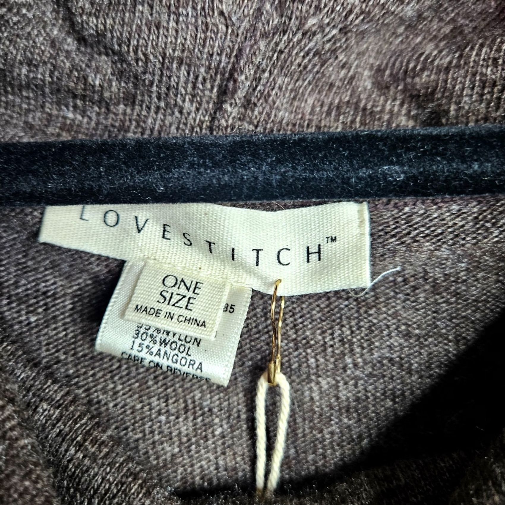 Vintage Lovestitch Cardigan Sweater Brown One Size Womens Cowl Neck Knit All Seasons Modern 90s Standalone Cardigan Theme: Modern? Size ONE SIZE - 4 Thumbnail