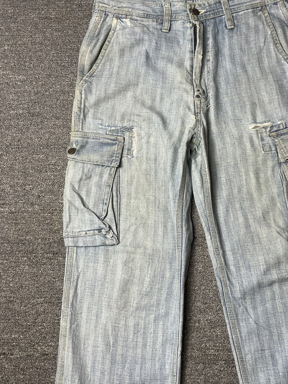 Blue Blue Japan × Japanese Brand × Vintage BLUE BLUE Brand Cargo Denim Jeans (112) Size US 31 - 3 Thumbnail