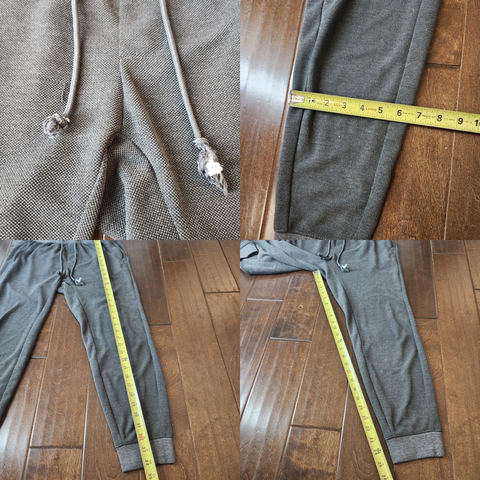 Vintage Pull&Bear Jogger Sweatpants Mens M Gray Zip Pocket Casual Drawstring Sweatpants Athleisure Mens M Gray Size US 31 - 8 Thumbnail